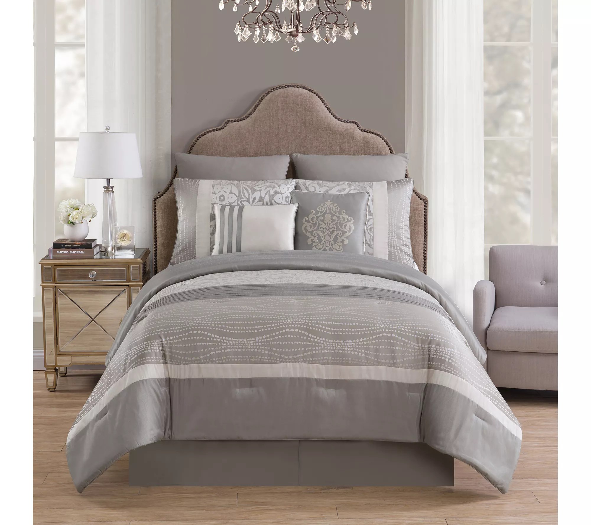 VCNY Arcadia 8Piece Queen Comforter Set