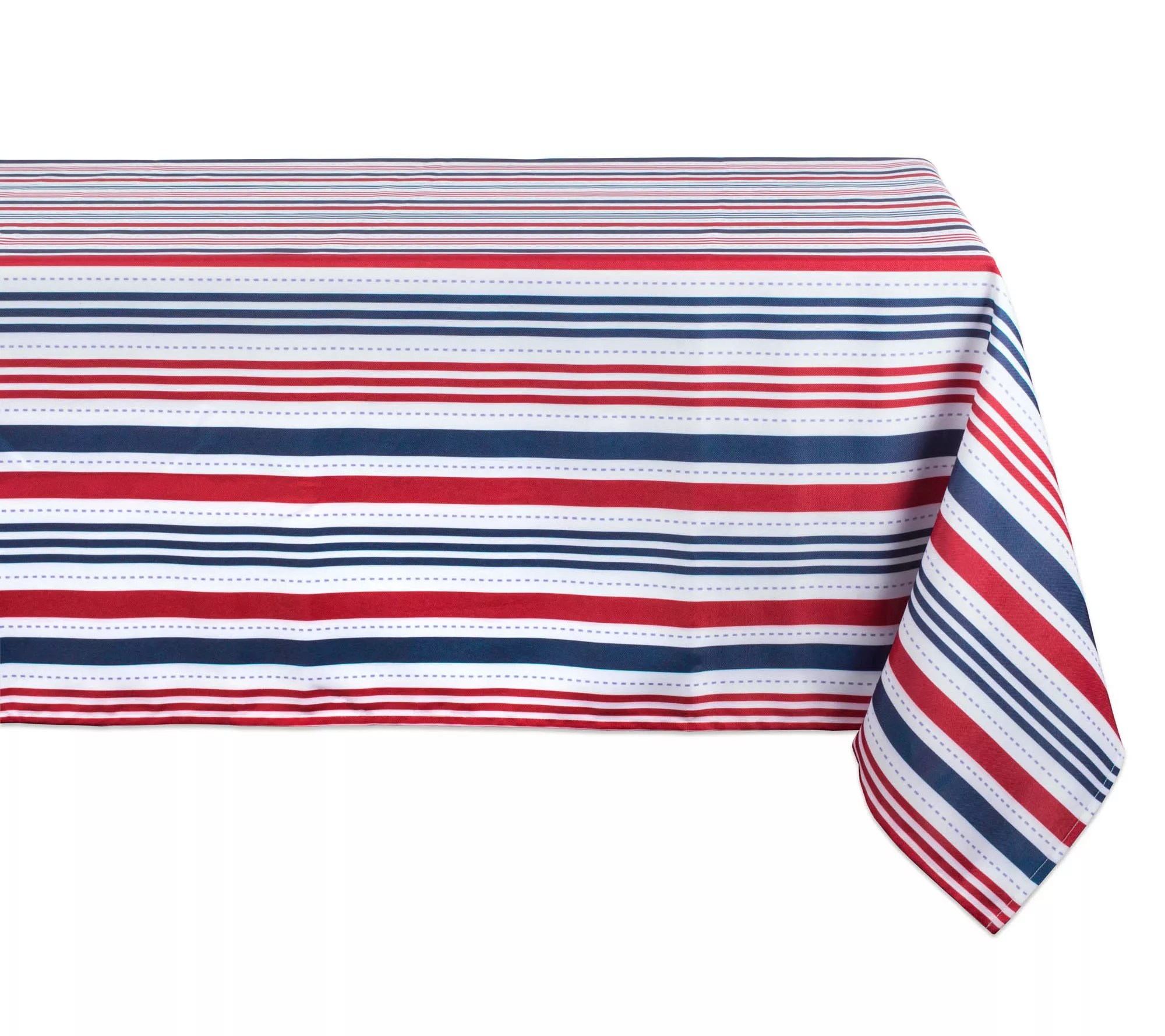 Design Imports Patriotic Stripe Outdoor Tablecloth 60" x 120"