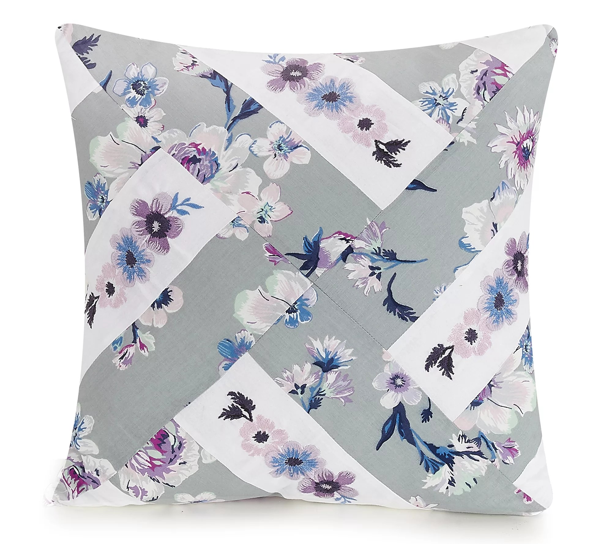 Vera Bradley Park Stripes Piecing Embroidery Pillow