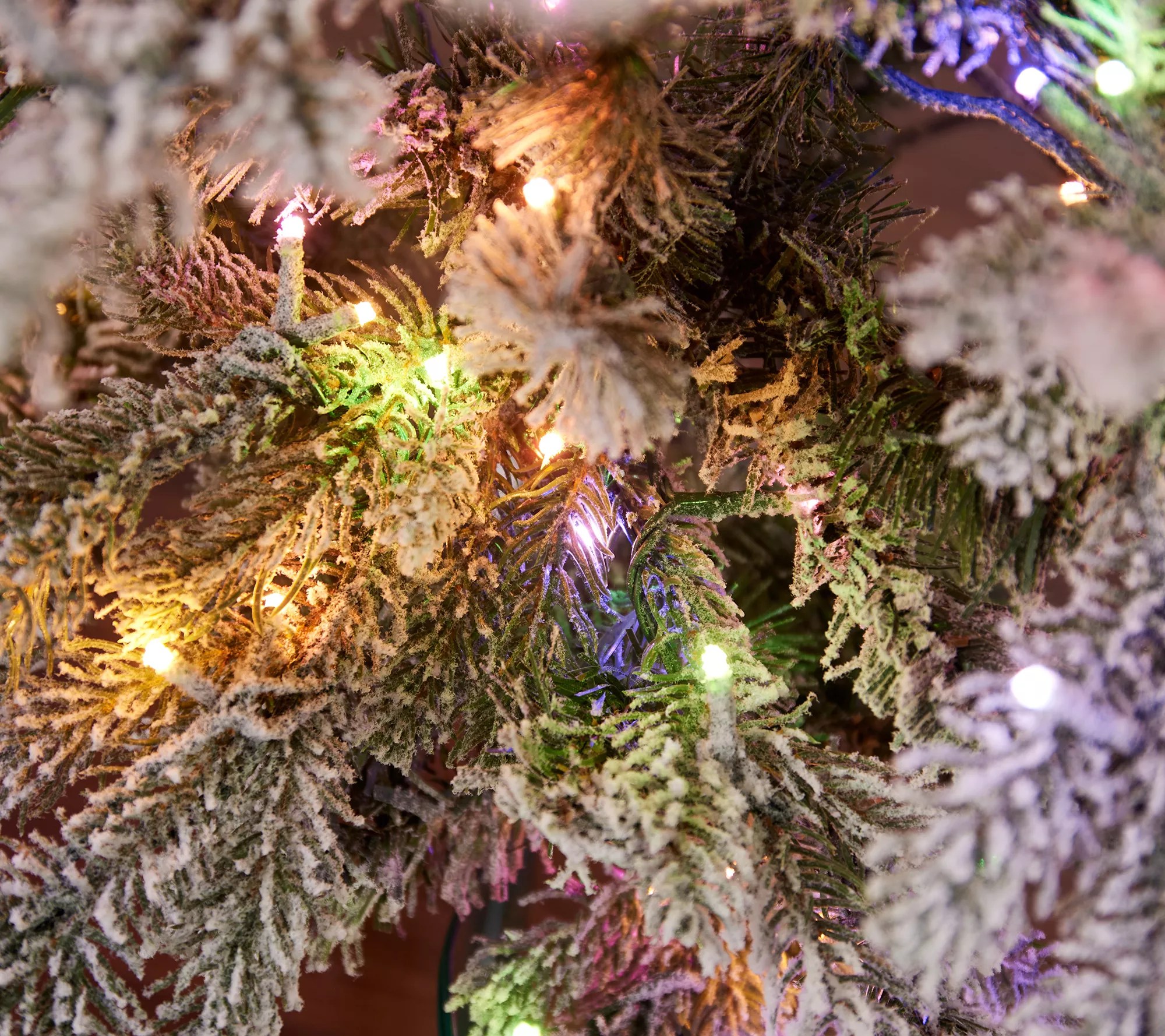 "As Is" Bethlehem Lights Micro 7' Flocked Christmas Tree