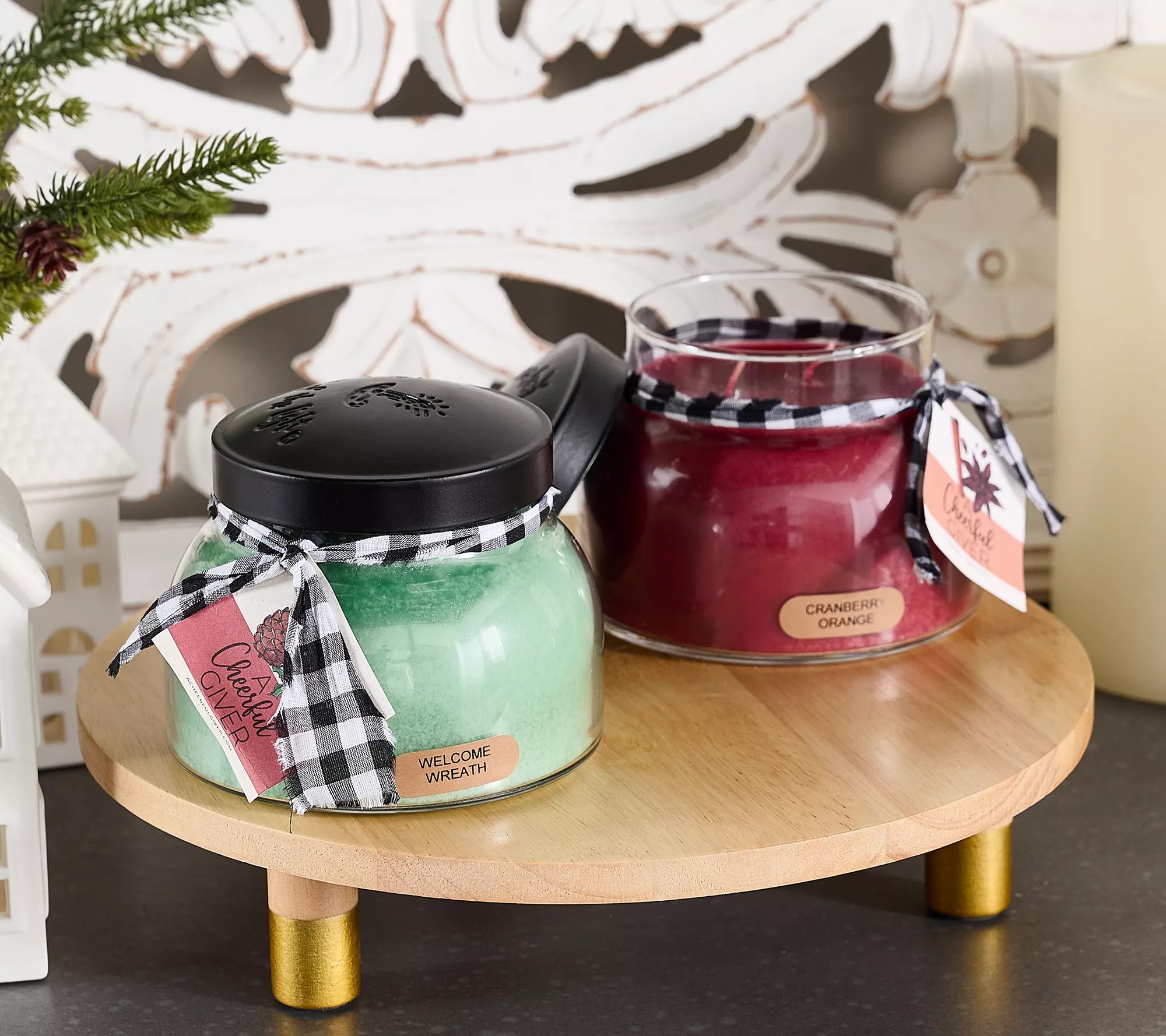 A Cheerful Giver Set of 2 22oz. "Holiday" Mama Jar Candles