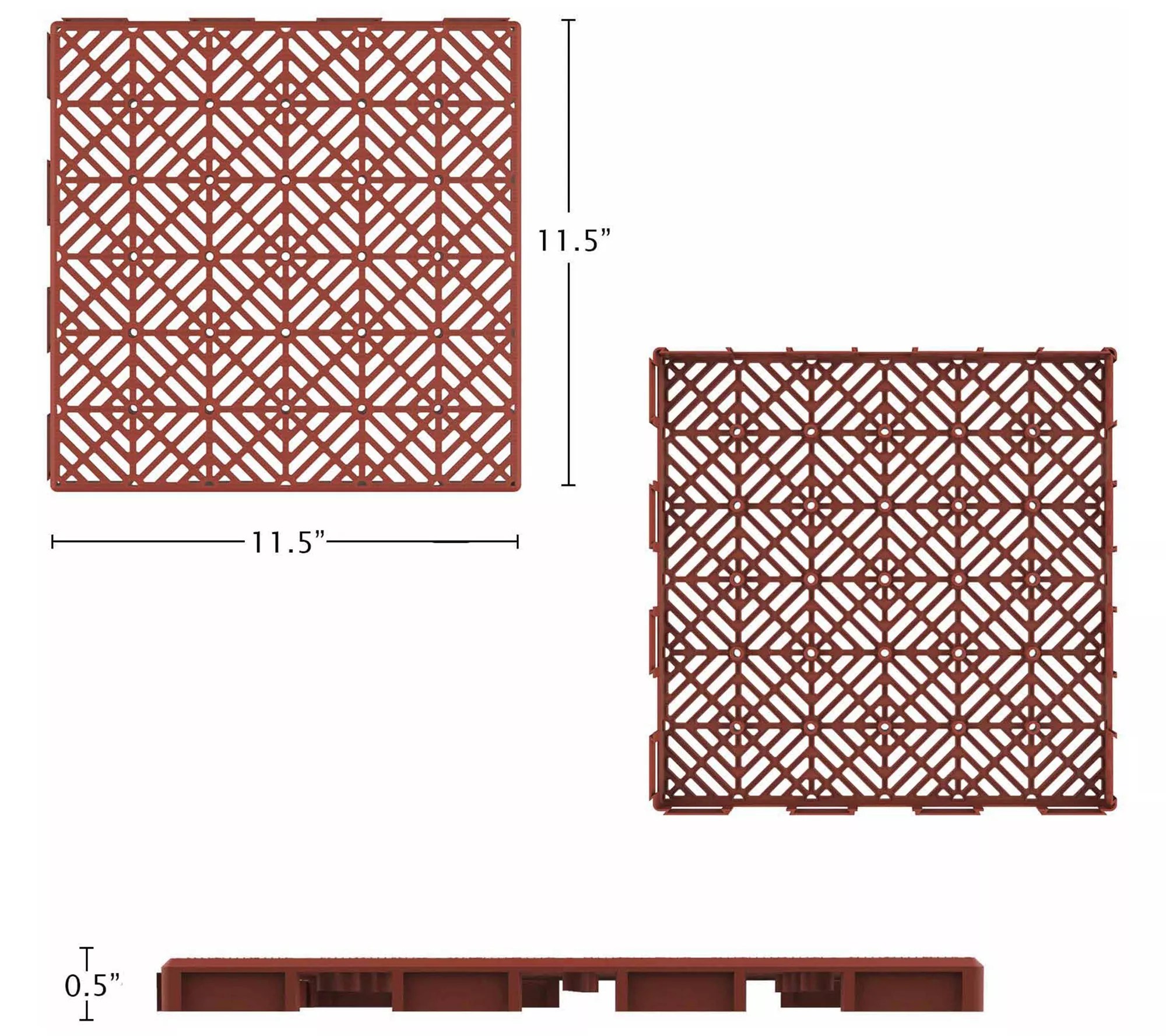 Pure Garden 30PK Polypropylene Interlocking Patio Tiles