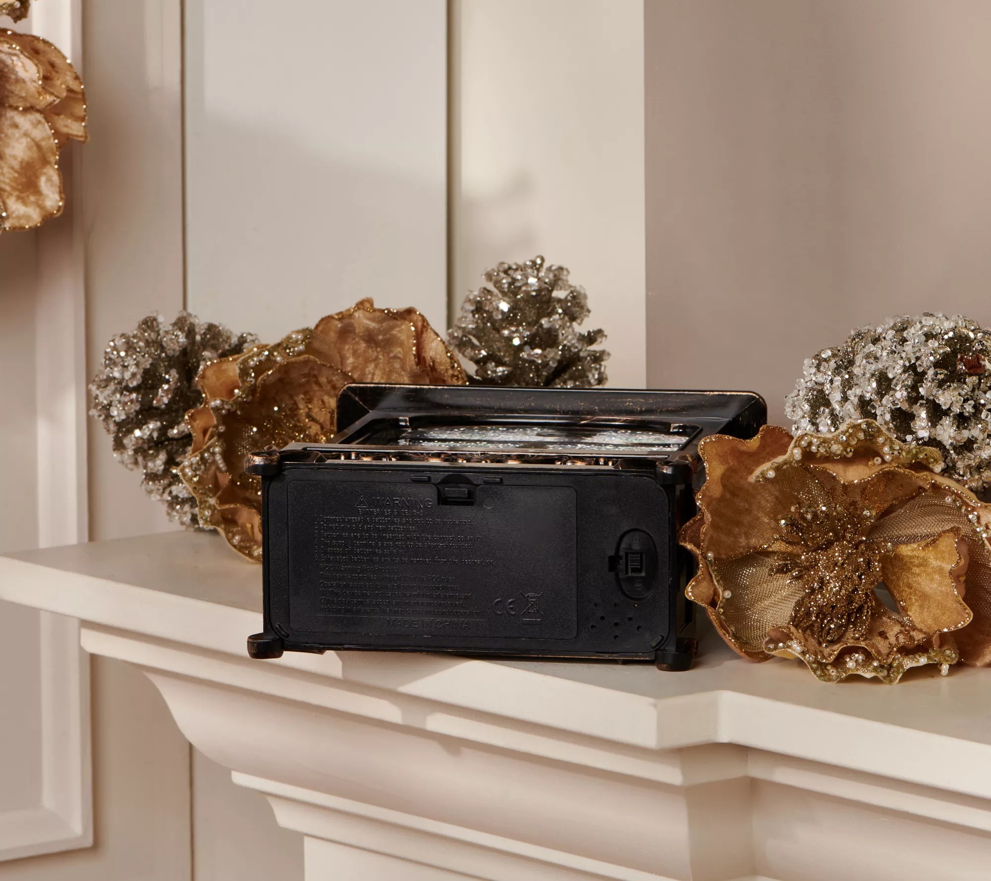 (QVC) 12" Illuminated Glitter Lantern with Holiday Scene by Valerie