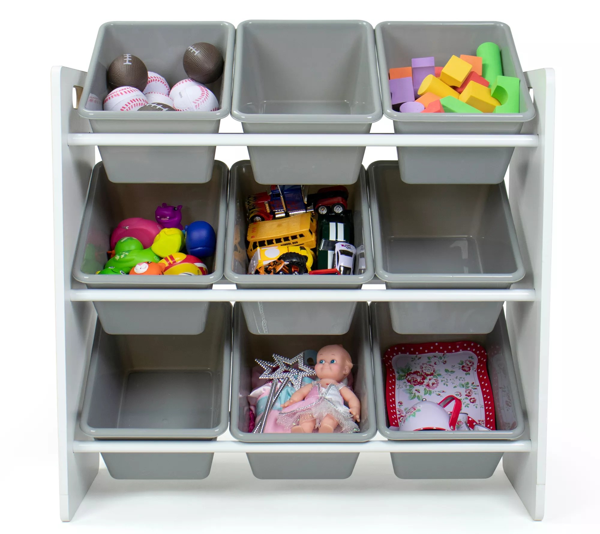 Humble Crew Sumatra Toy Storage with 9 Plastic Bins
