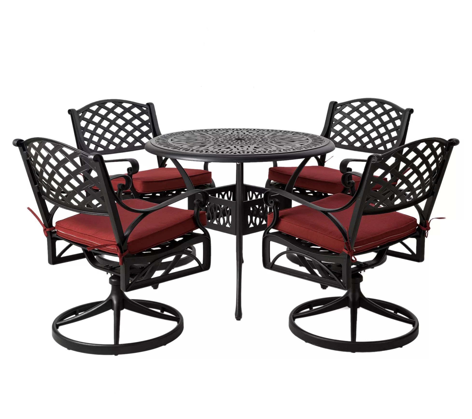 Elm PLUS Boca Dining Set with Swivel Rocking Chairs
