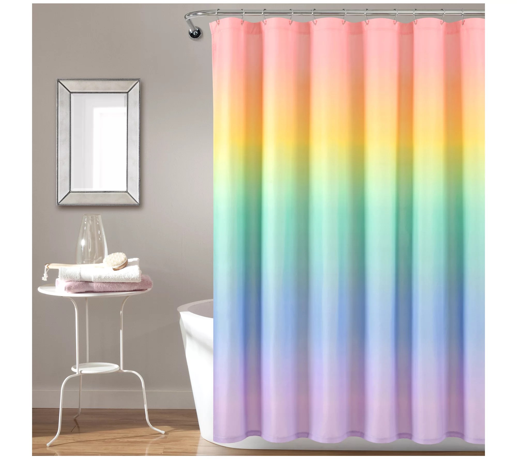 Rainbow Ombre Shower Curtain