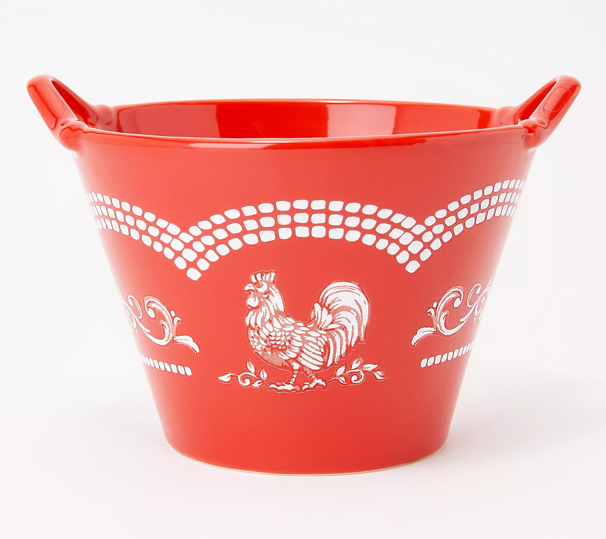 Temptations Doodle Doo 2qt Serving Bowl with Handles