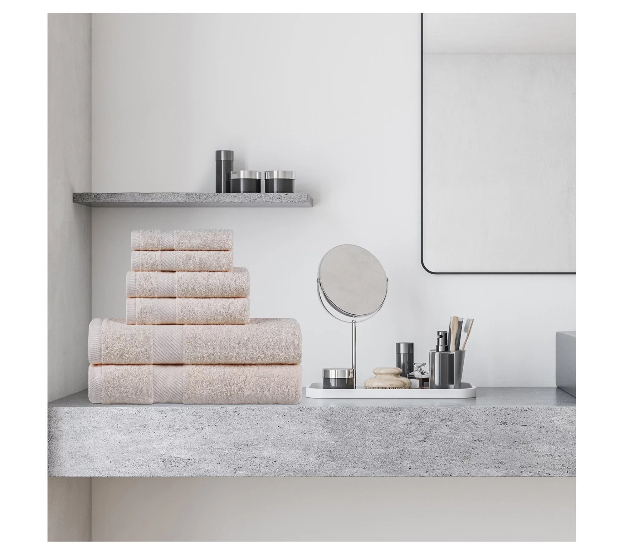 Superior Egyptian Cotton 6Piece Kendell Absorbent Towel Set