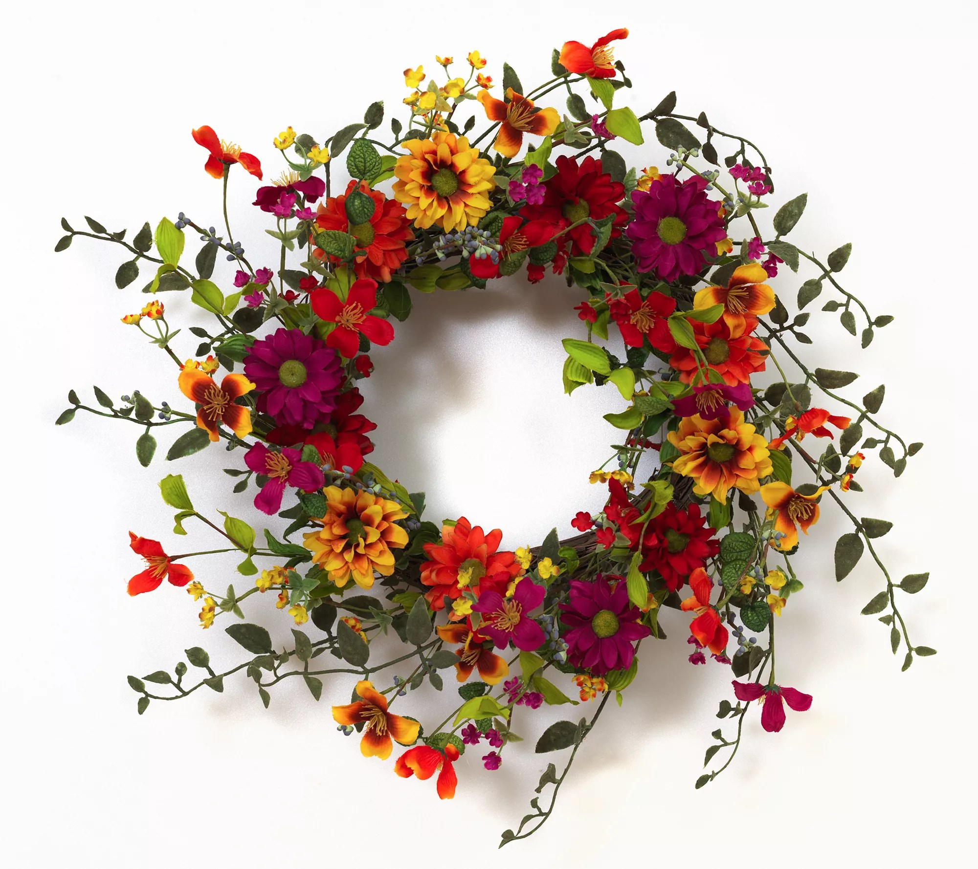Wild Flower Twig Wreath by Gerson Co.