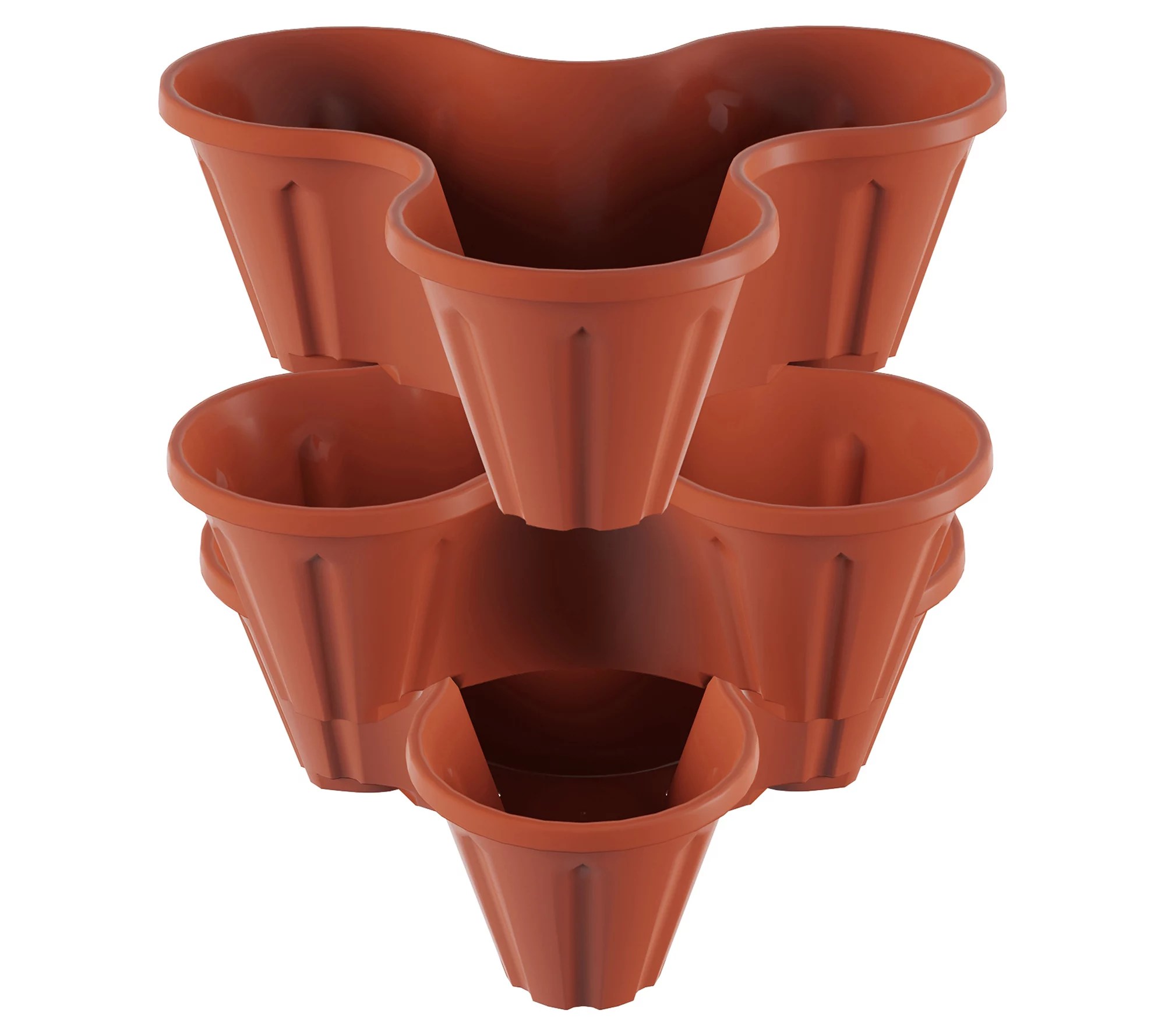 Pure Garden 3Tier Stacking Flower Pots
