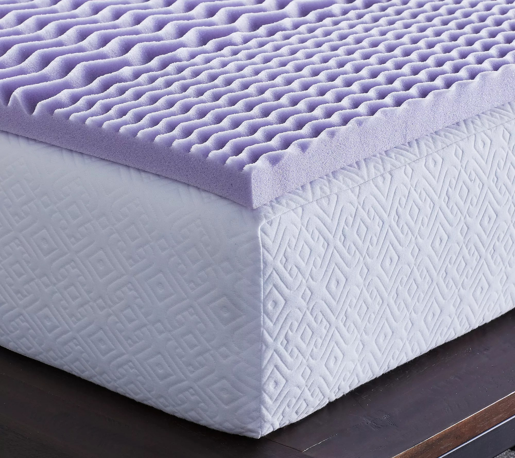 Lucid Comfort Collection 2" Zoned Lavender Topper King