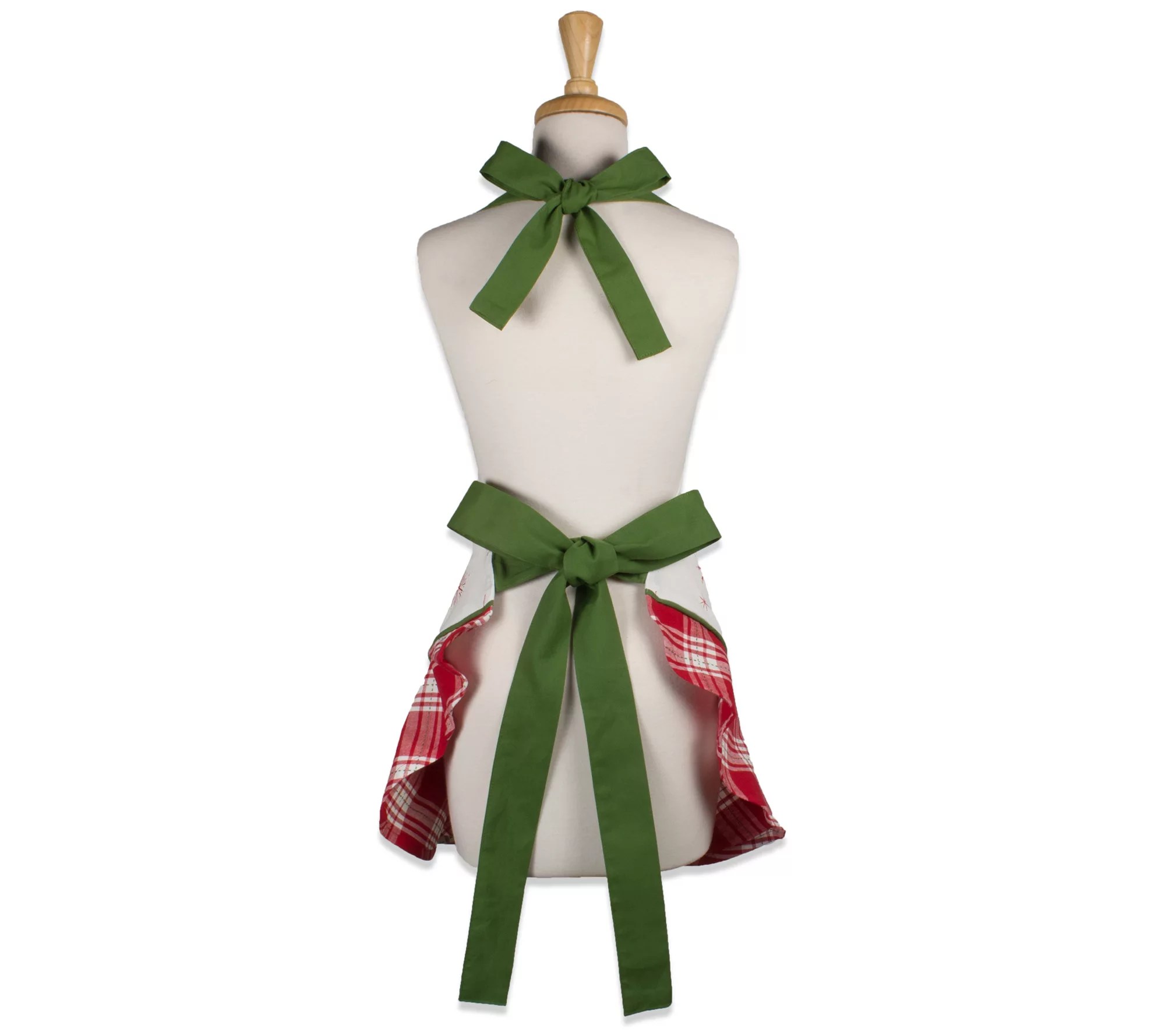 Design Imports White Christmas Ruffle Apron