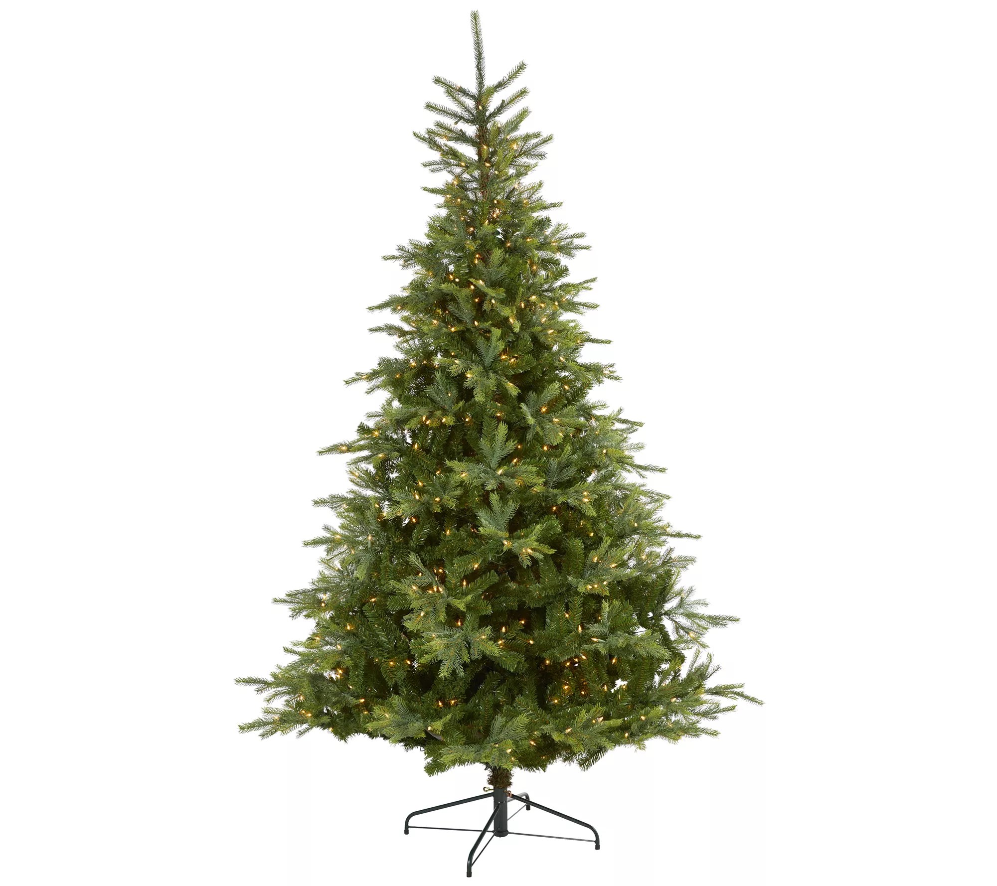8' Lit North Carolina Spruce Christmas Tree byNearly Natural