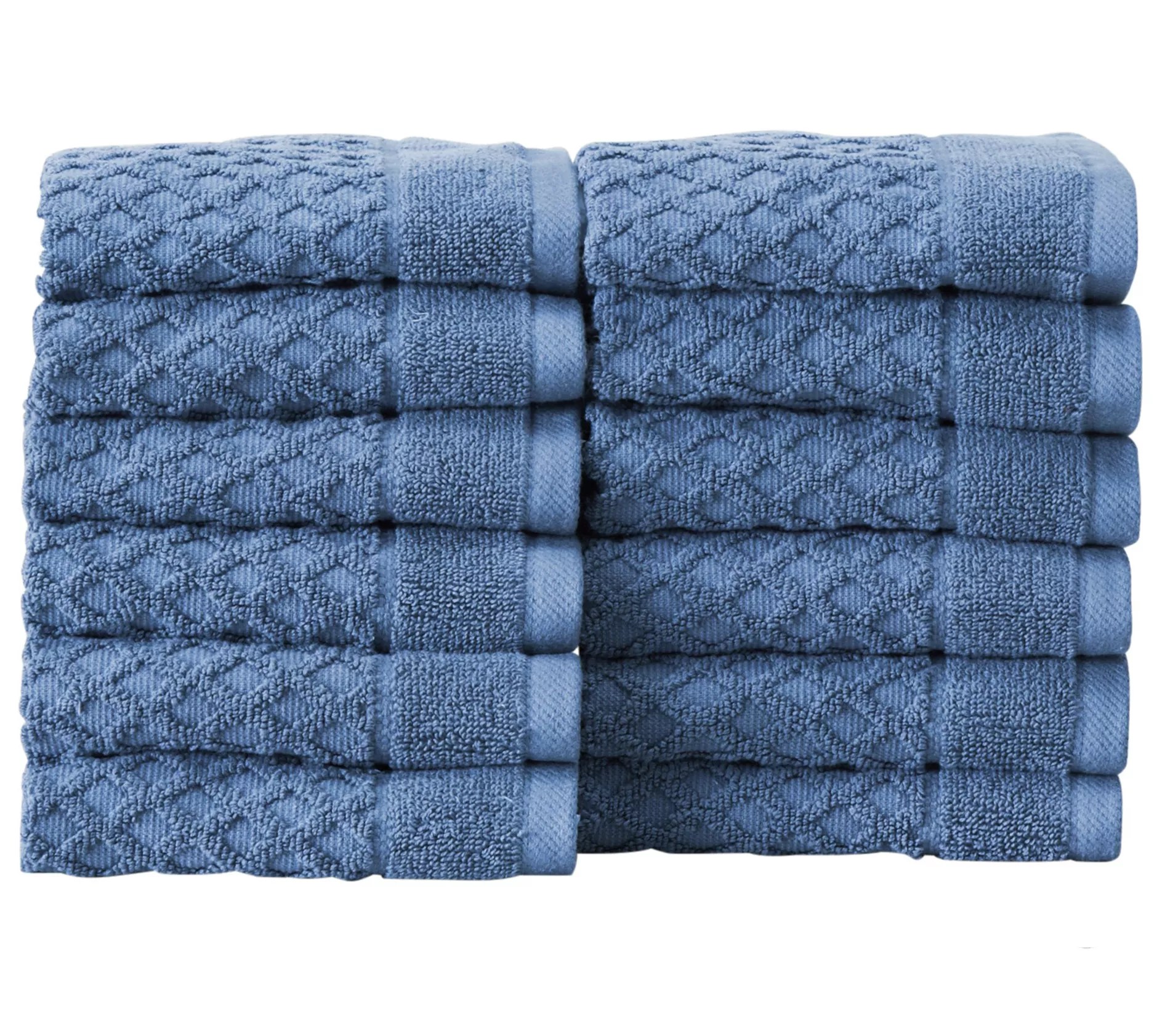 Great Bay Home 100 Cotton Textured 12Pack Washcloths