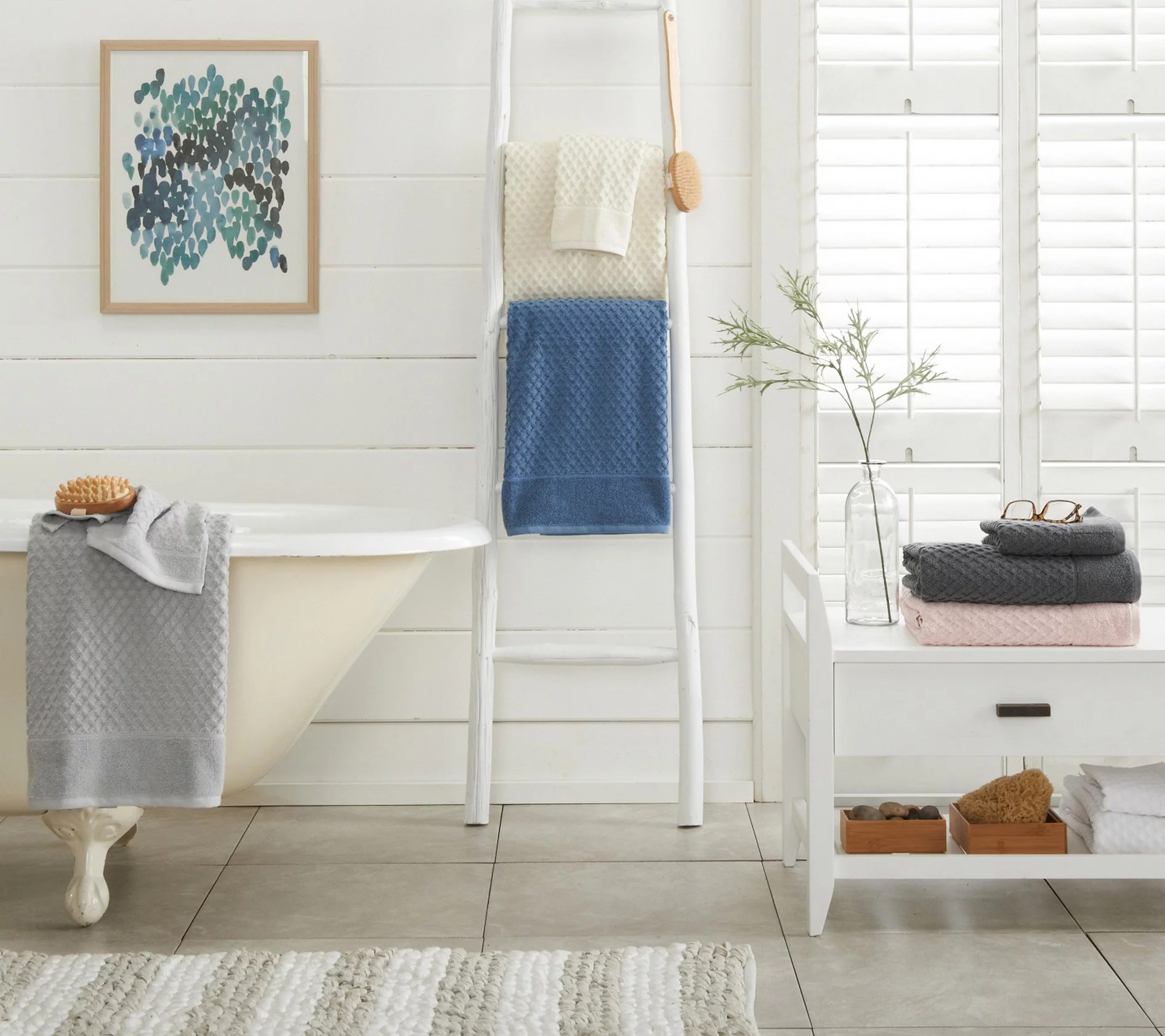 Great Bay Home 100 Cotton Textured 12Pack Washcloths