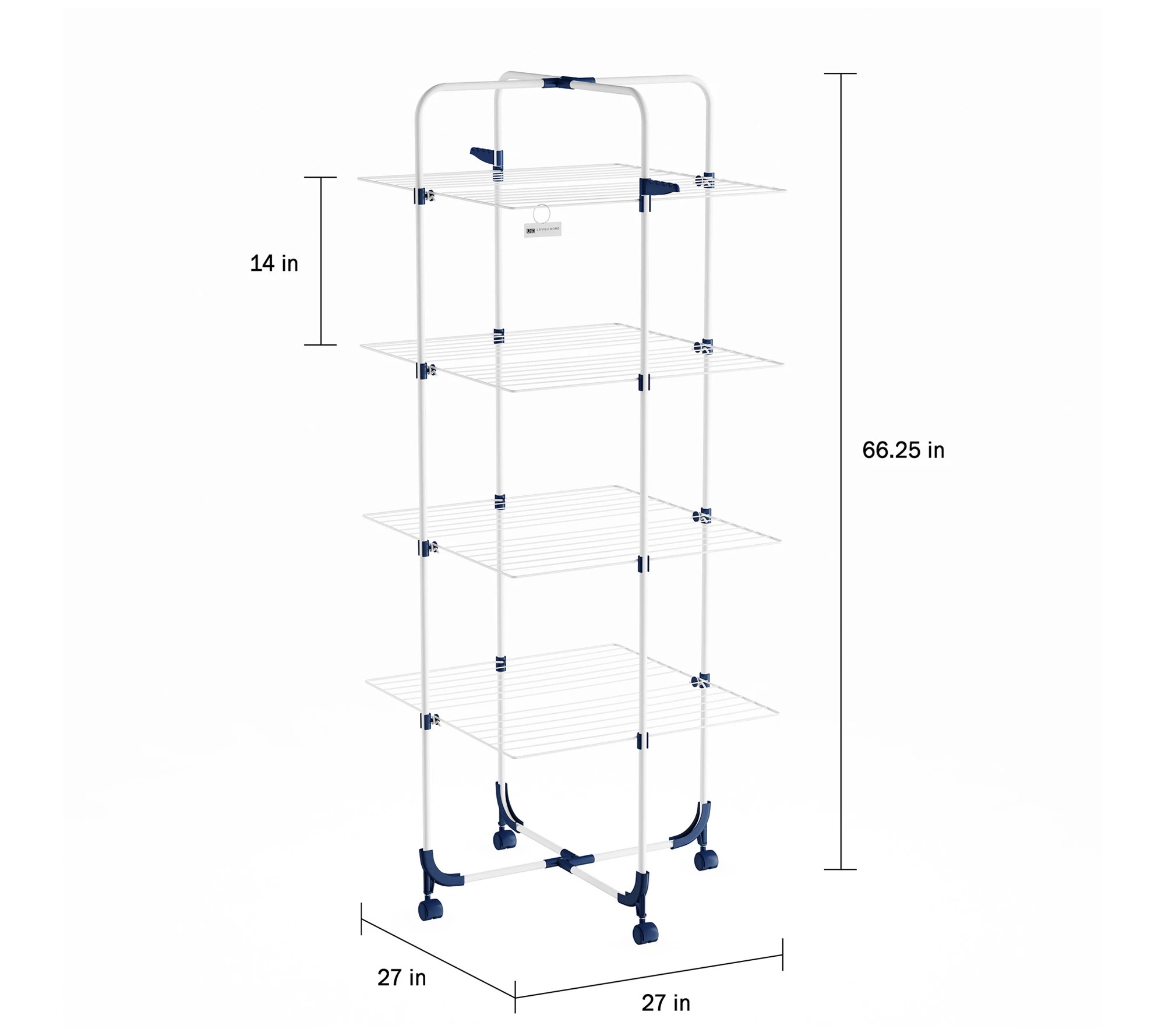 Lavish Home 4Tiered Clothes Drying Rack and Laundry Station