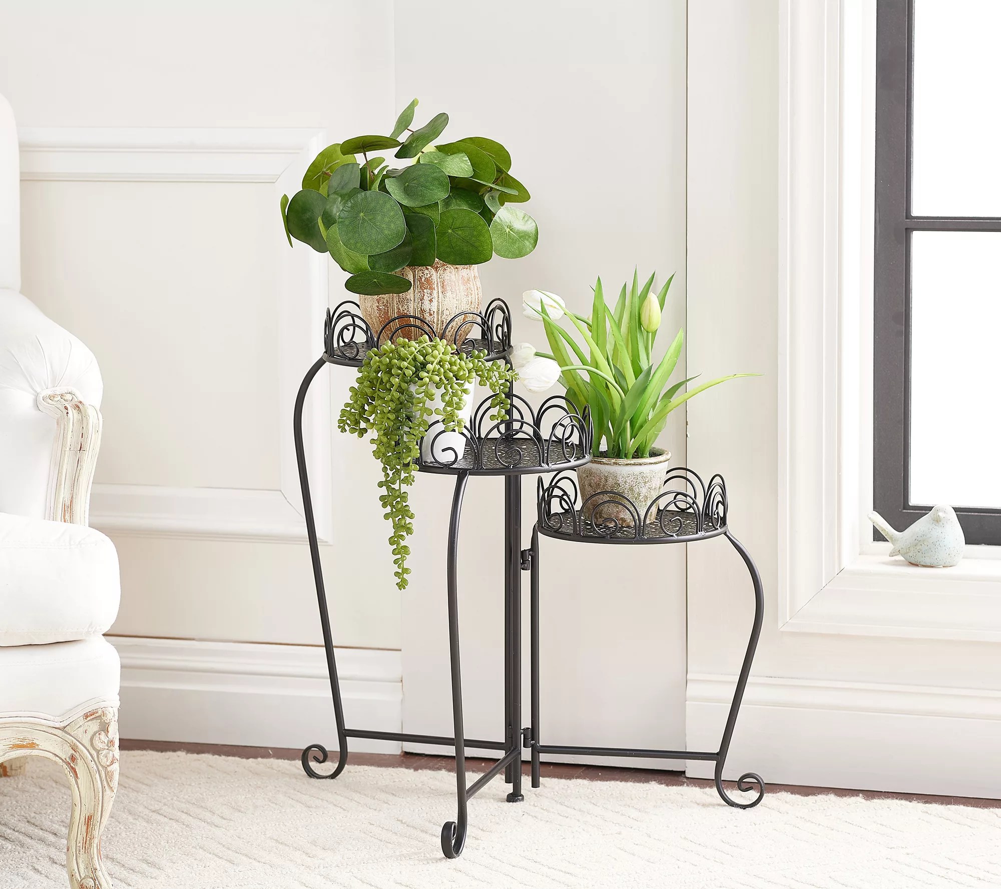 "As Is" Indoor/ Outdoor 3 Tier Metal Accent Table by Valerie