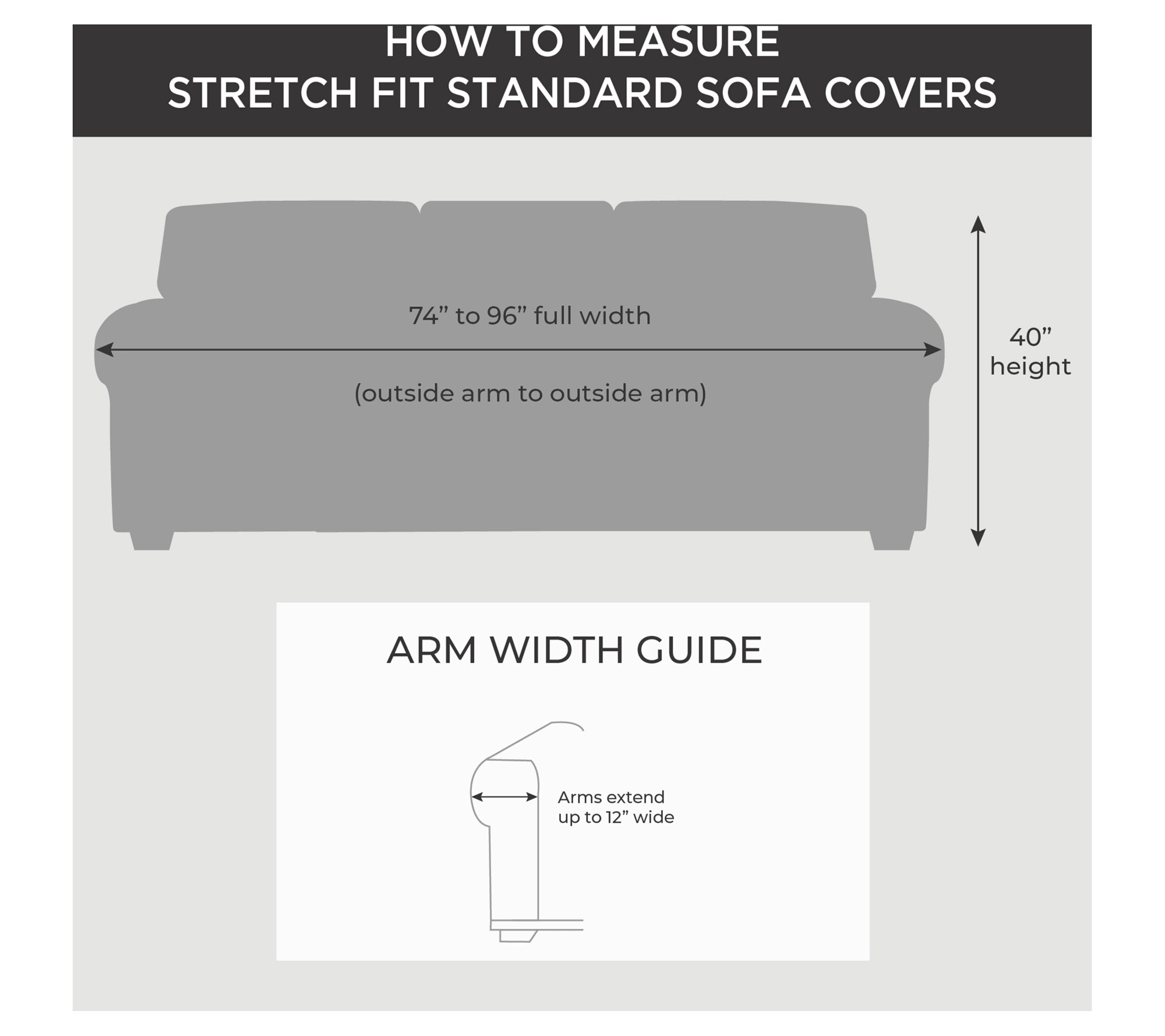 SureFit Stretch Pinstripe 2 Piece Sofa Slipcover