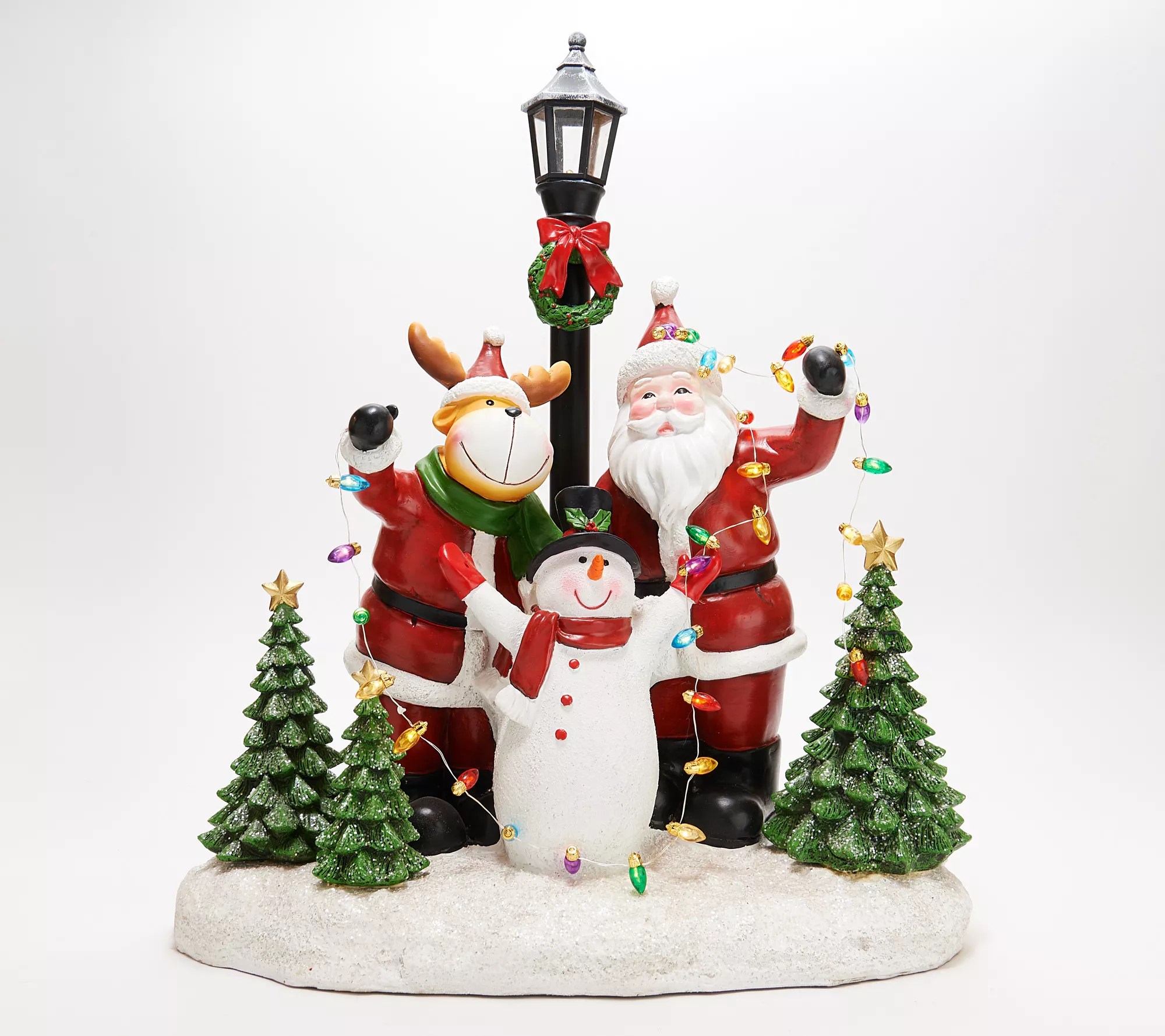 Kringle Express Lit Resin Holiday Characters with Scene