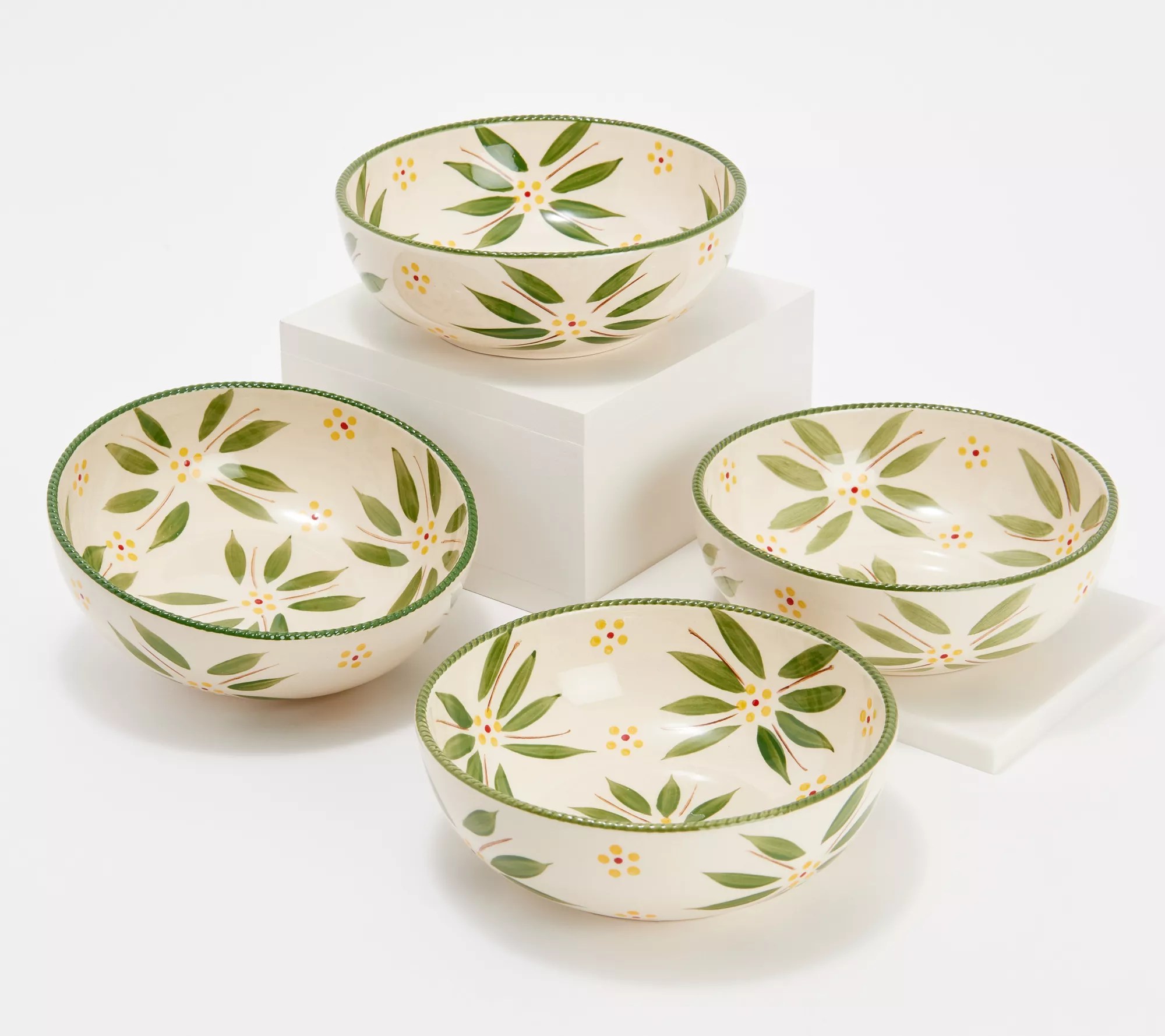 Temptations Old World Set of (4) 18oz Pasta Bowls