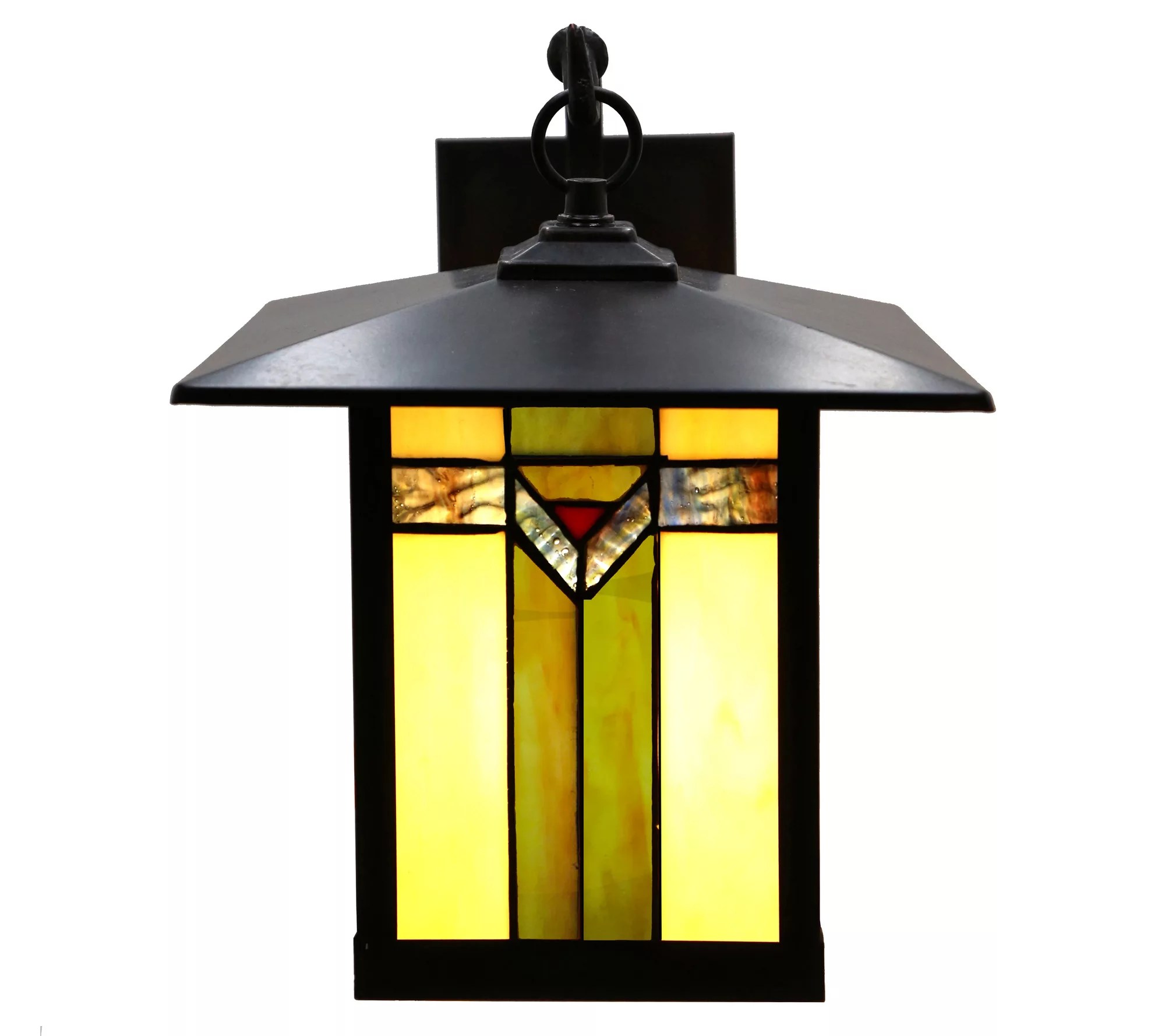 River of Goods 11.75"H Prairie Stained Glass Outdoor Light