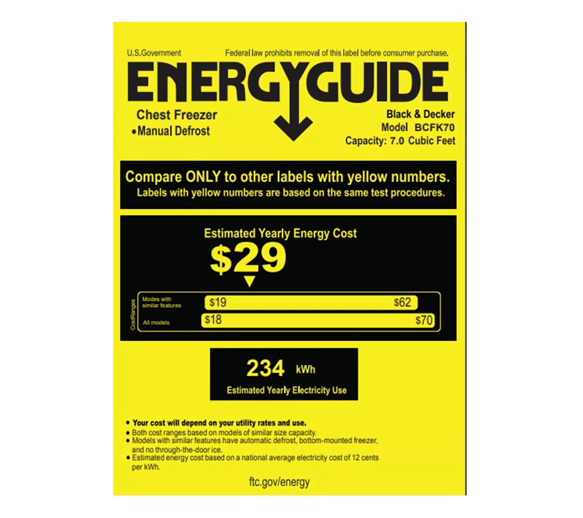 BLACK + DECKER 7Cubic Ft. Chest Freezer