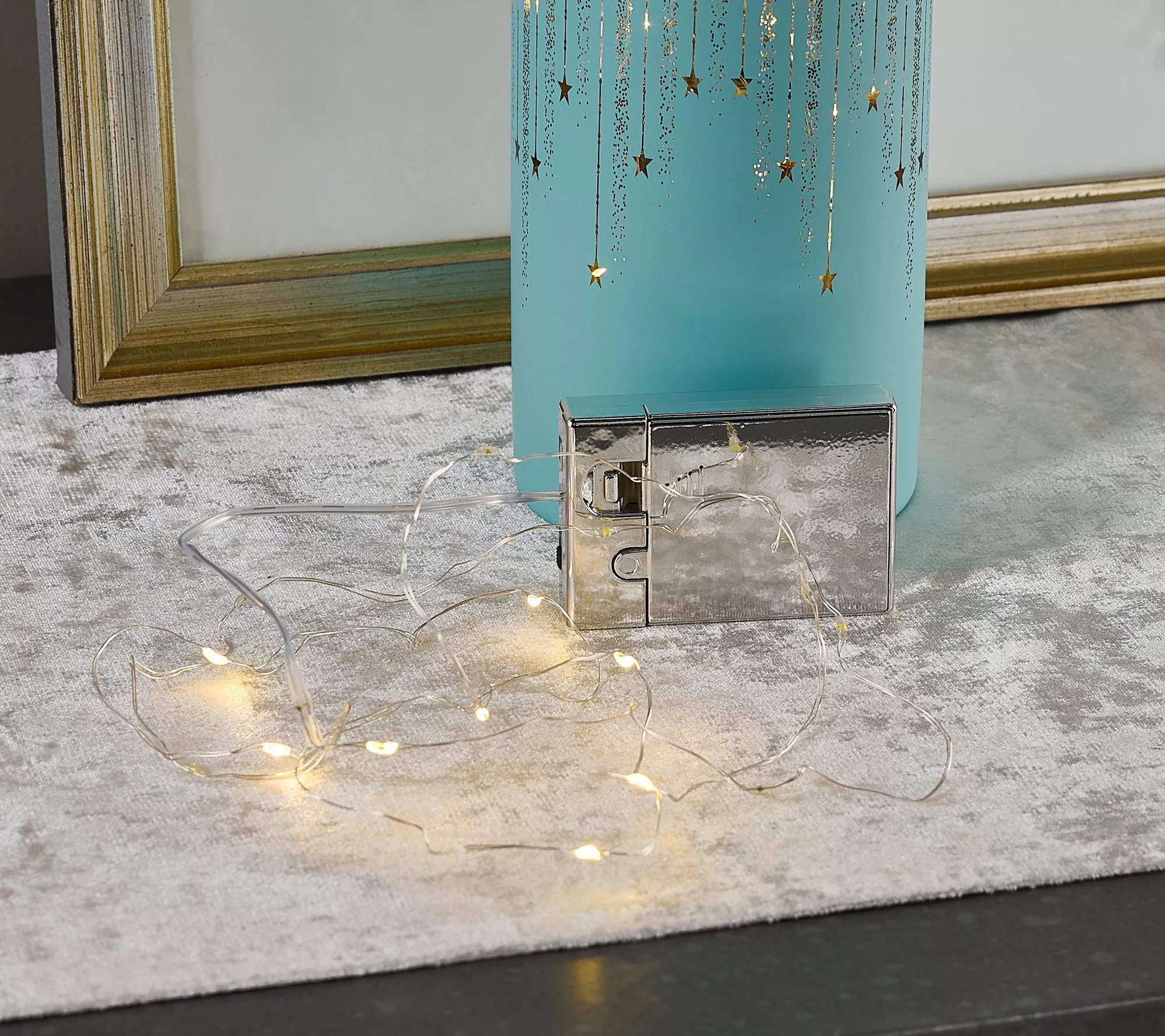 "As Is" Set of 3 Illuminated Starry Night Hurricanes by Valerie