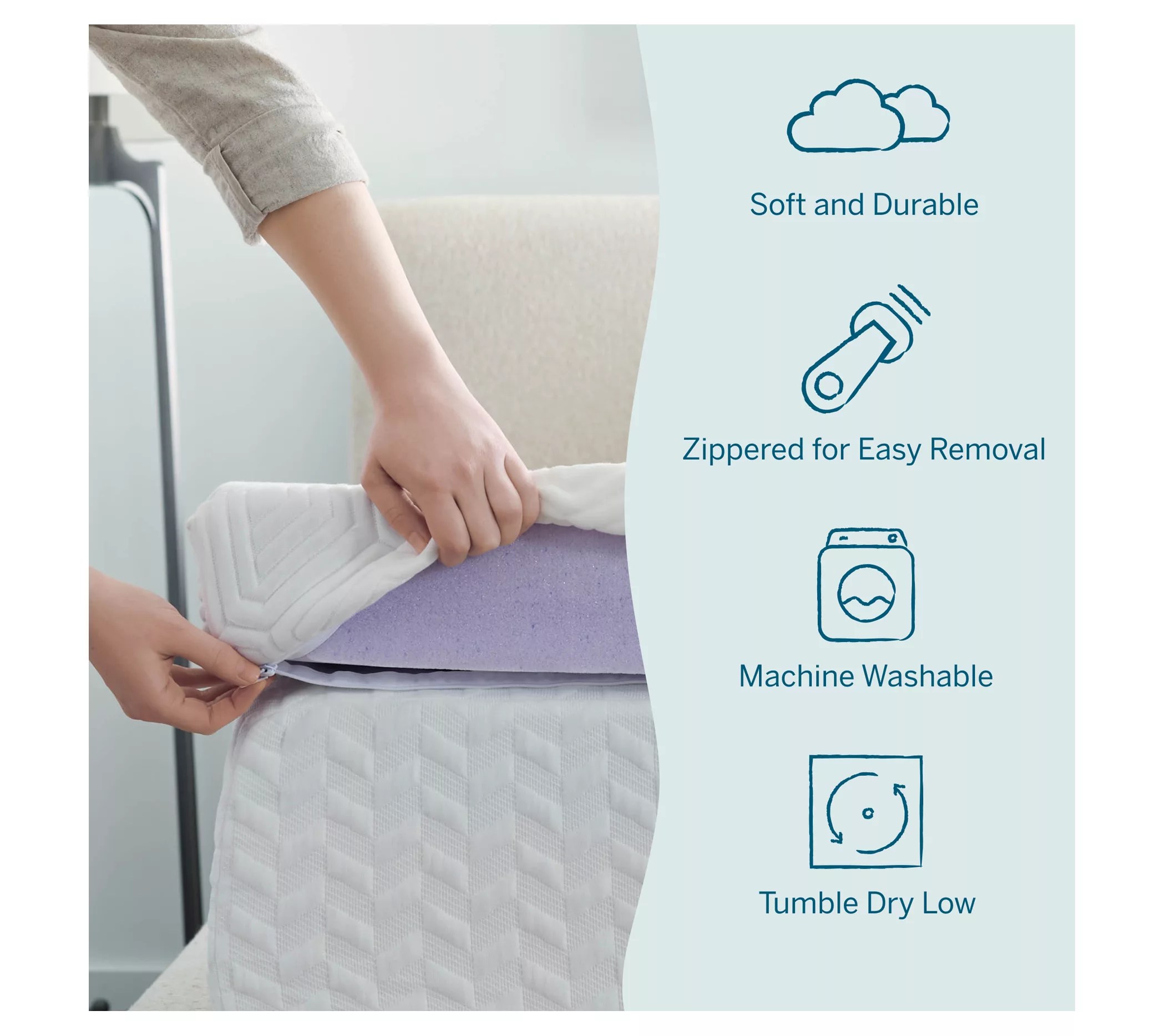 Lucid 4" Lavender and Gel Memory Foam Mattress TopperTwin XL