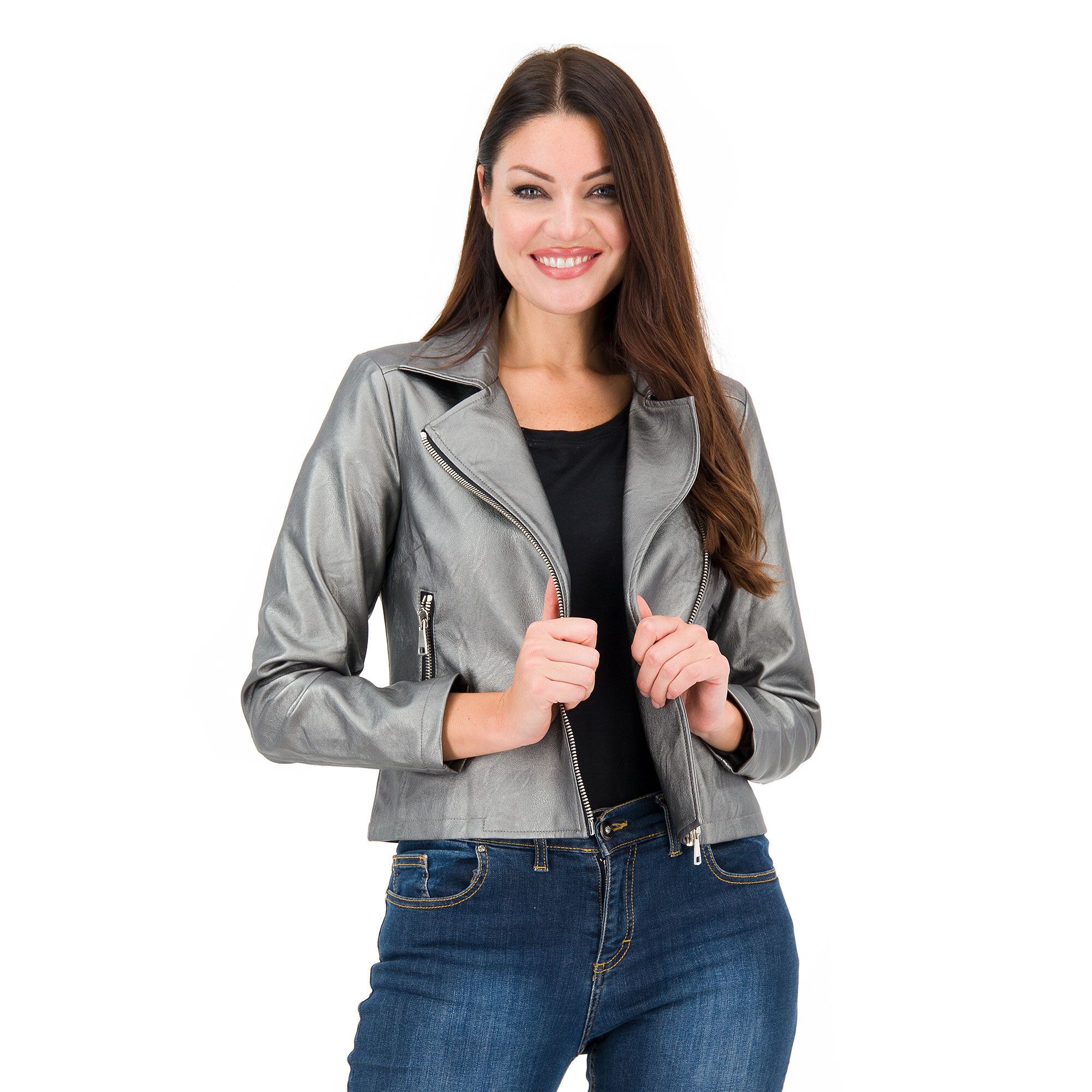 Dipinto di Blu Giacca biker in similpelle QVC Italia