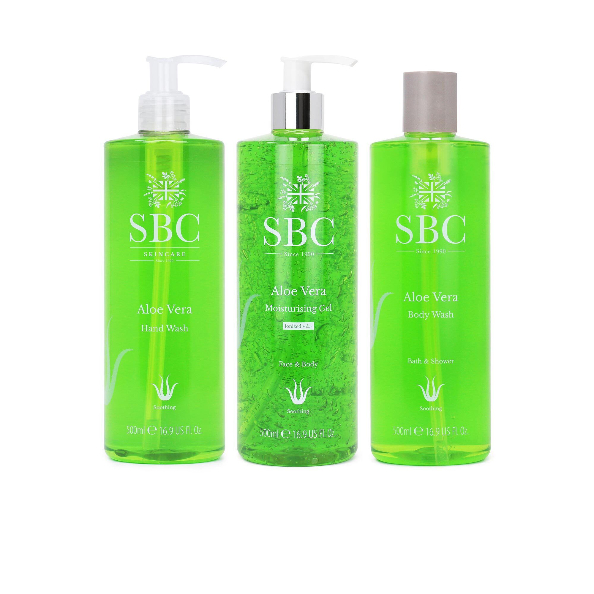 SBC Trio Aloe Vera gel idratante, gel doccia, detergente mani QVC Italia