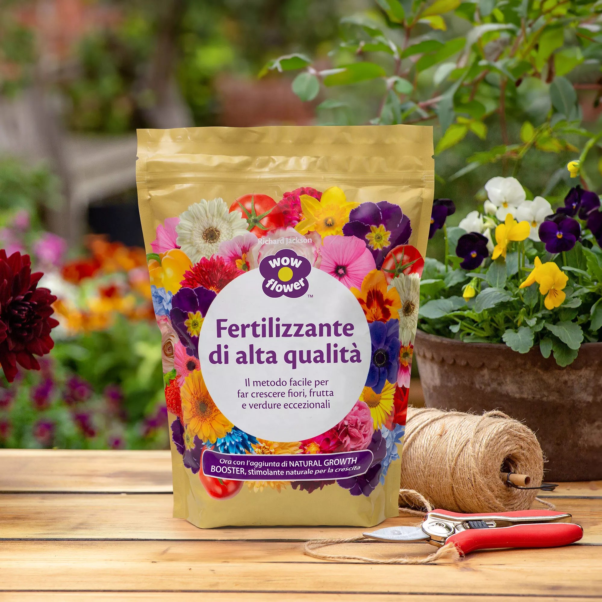 Wow Flower Fertilizzante per piante e fiori con Growth Booster (1kg