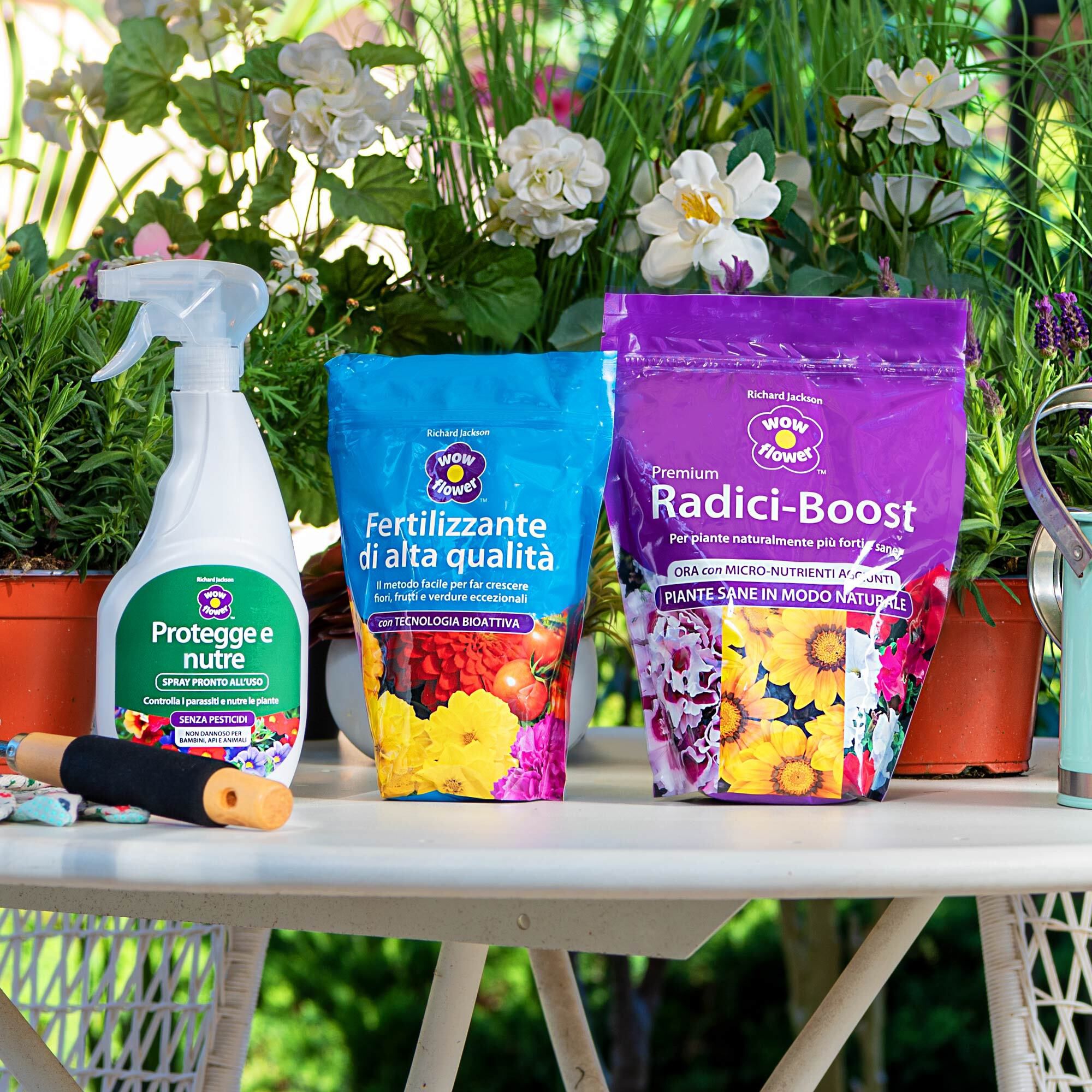 Wow Flower Kit piante fertilizzante, nutriente per radici e spray Nourish and Pr QVC Italia