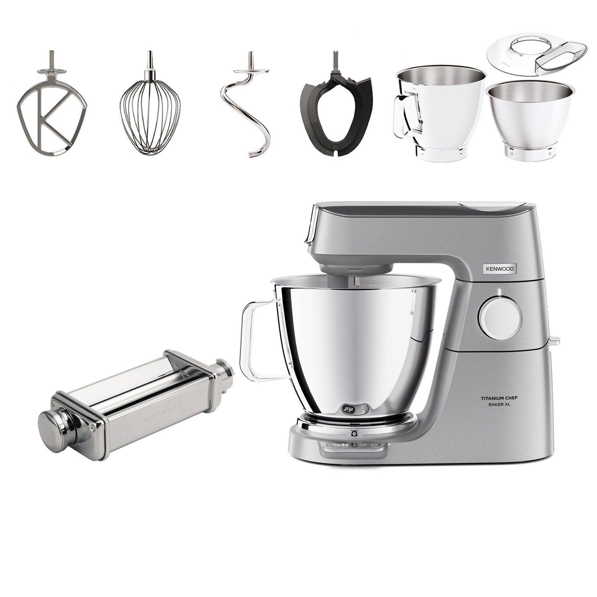 Kenwood Titanium Chef Baker XL con bilancia + sfogliatrice