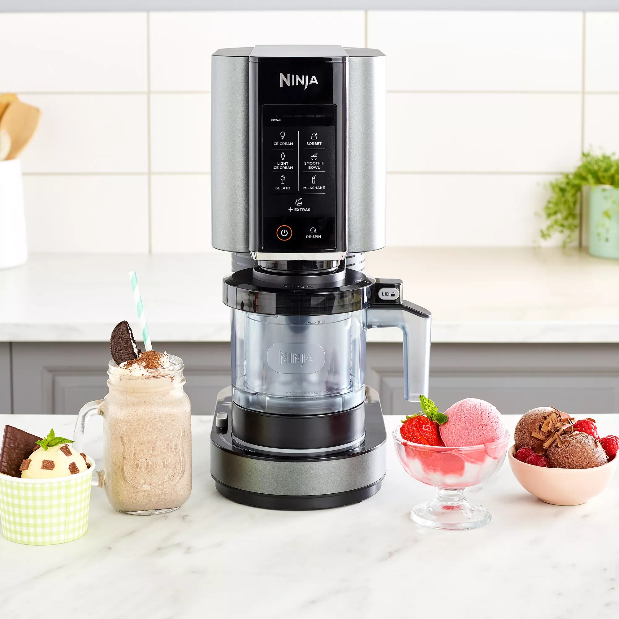 Ninja Gelatiera Creami con 3 cestelli inclusi QVC Italia