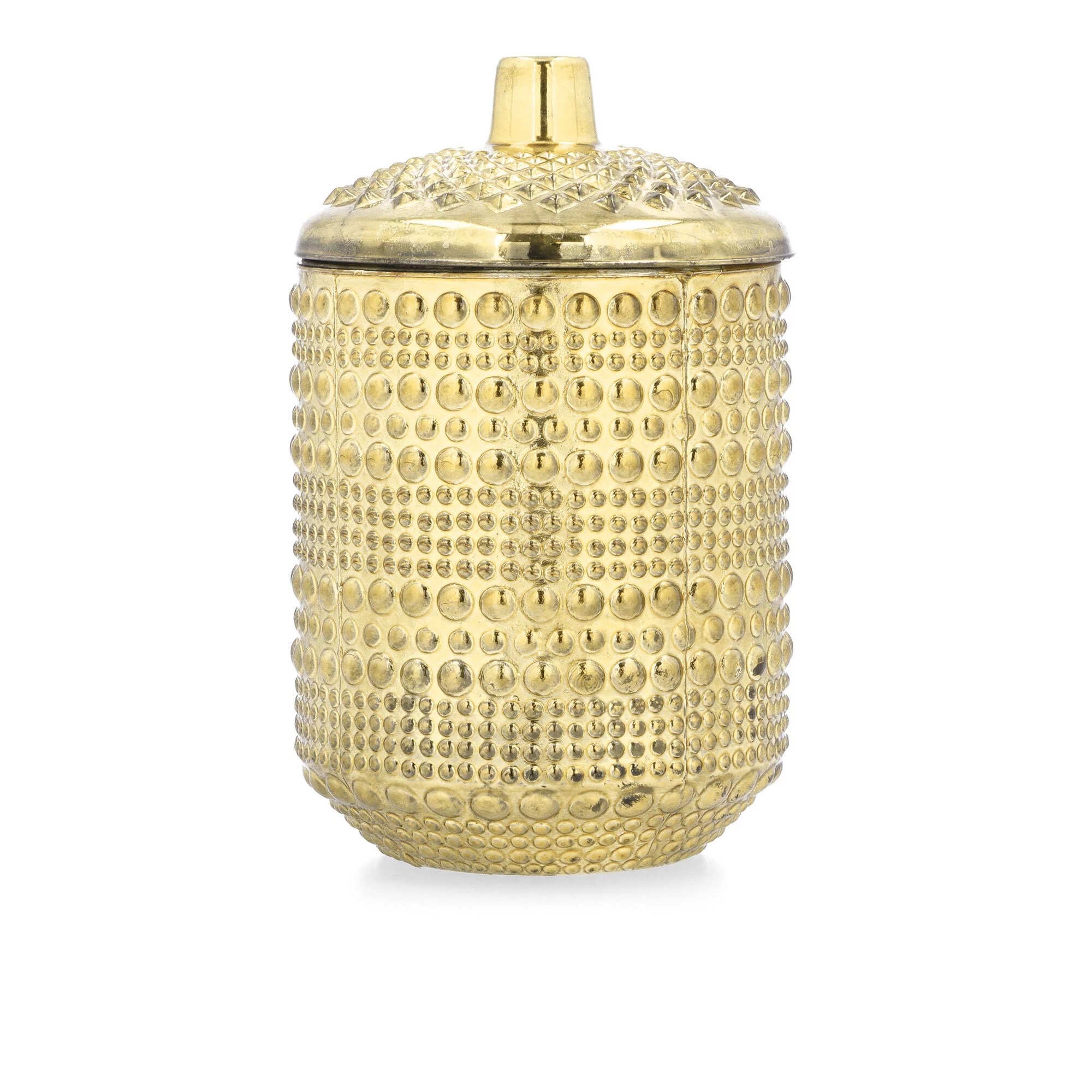 Candele Firenze Candela in vasetto di vetro metallizzato con tappo