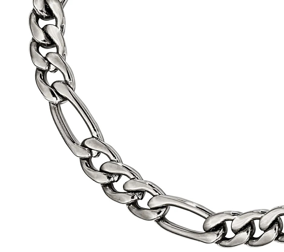 Steel by Design Men's 9" Figaro Bracelet