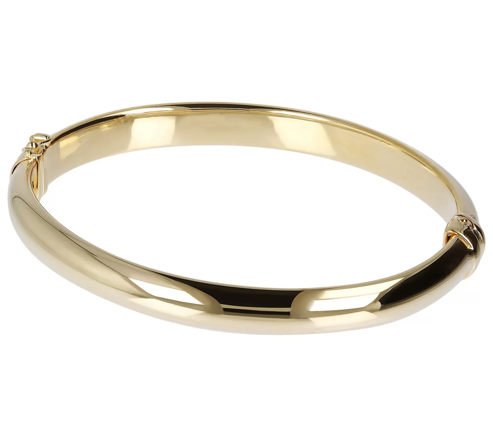 Veronese 18K GoldClad Polished or Satin Finished Oval Bangle