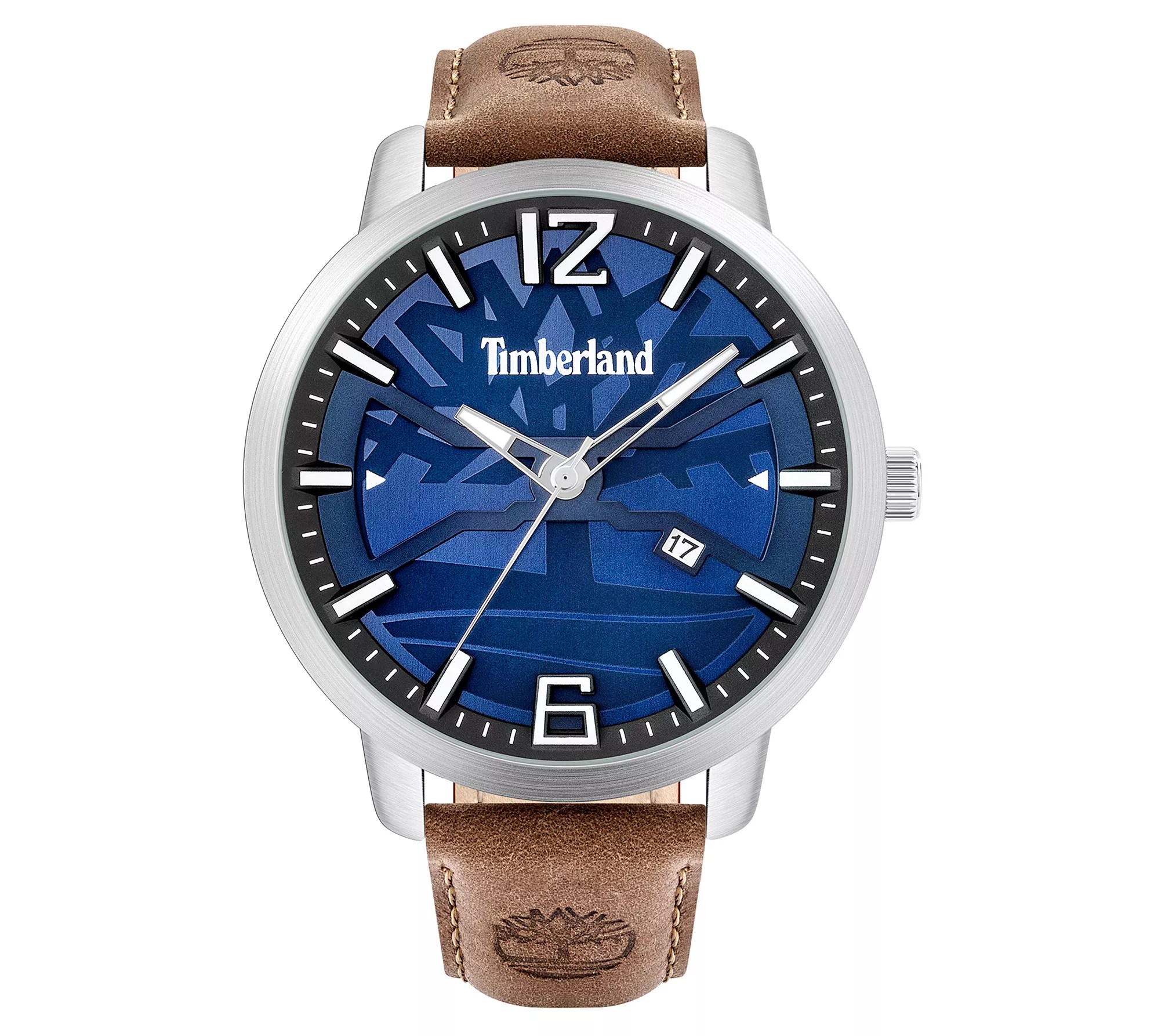Timberland Men's Blue Dial Logo Watch with Date Window