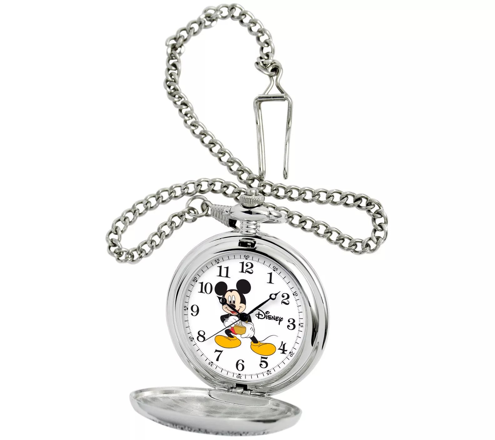 Disney Mickey Mouse Stainless Steel Pocket Watch