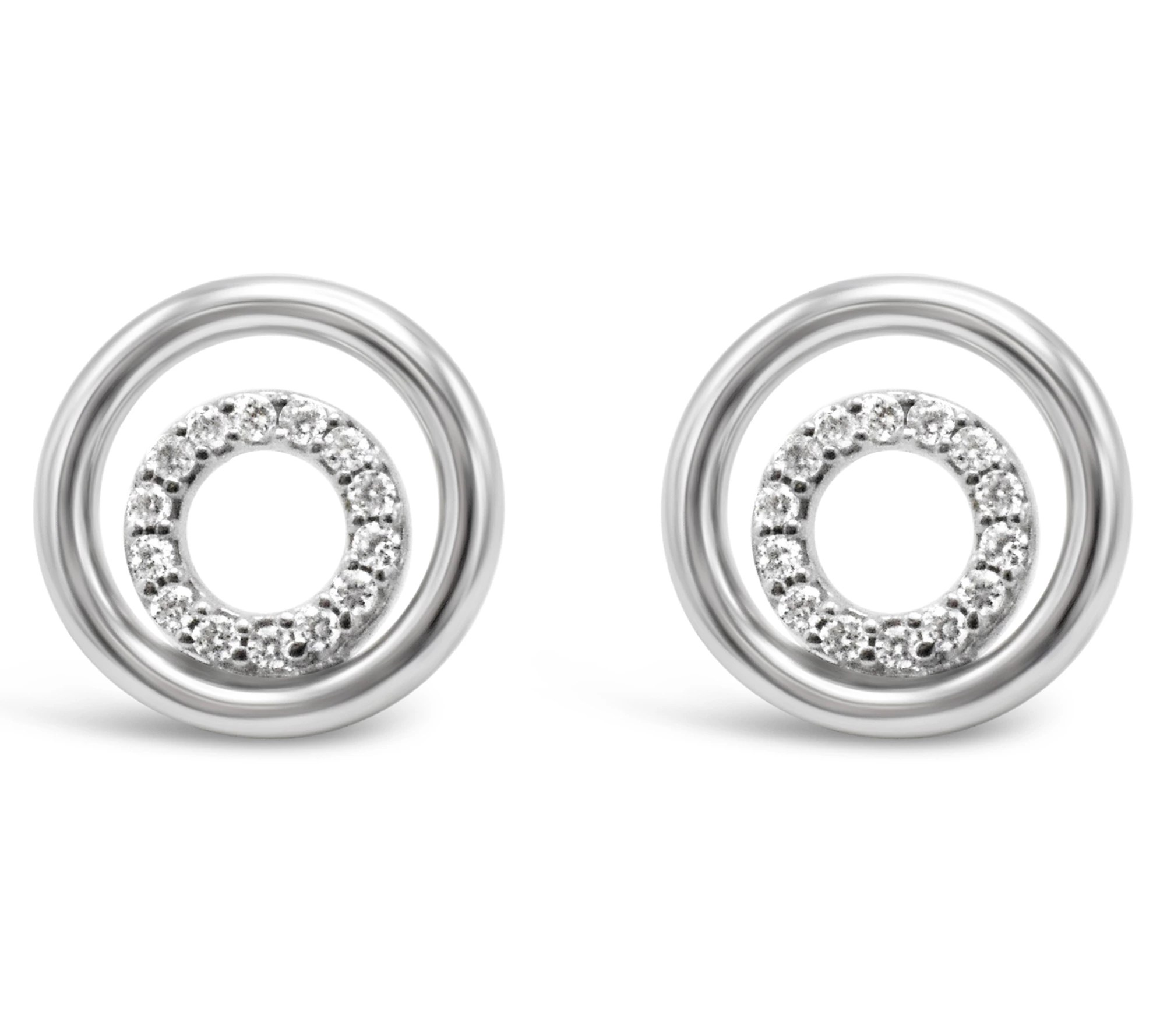 Affinity 0.10 cttw Diamond Stud Earrings, Sterling Silver