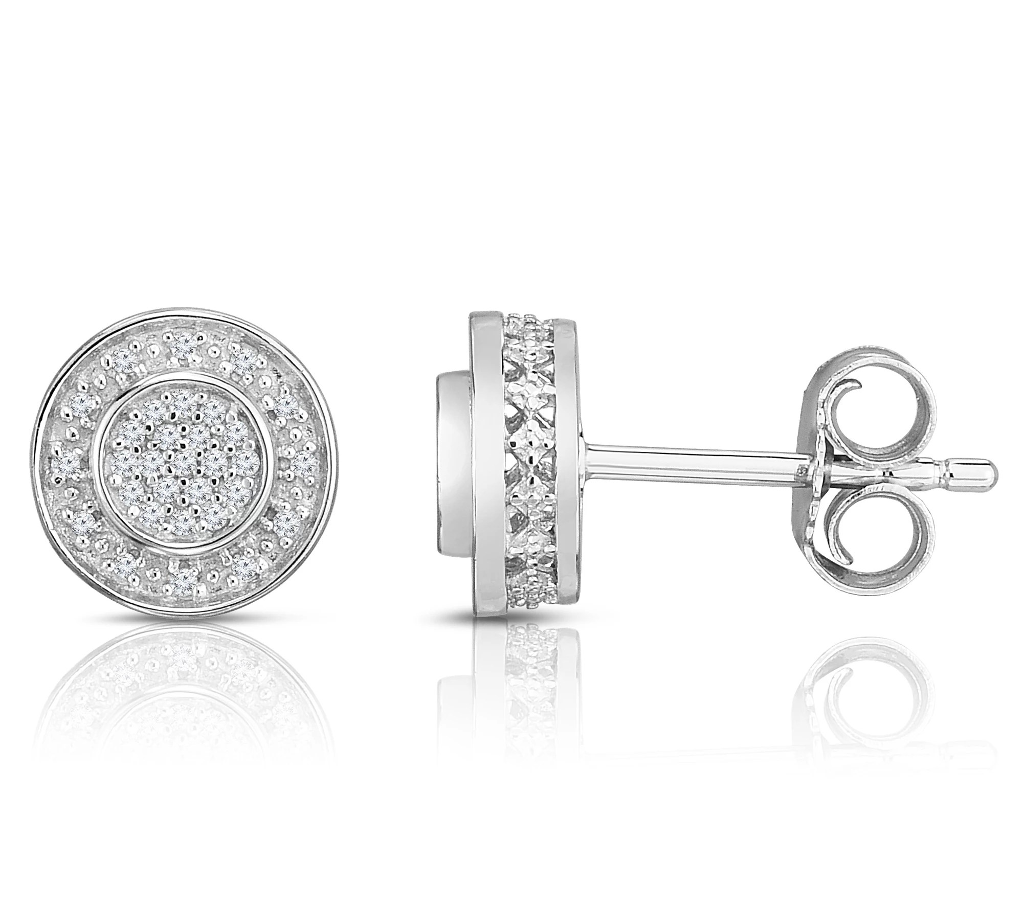 Affinity 0.30 cttw Set of 3 Diamond Stud Earrings, Sterling