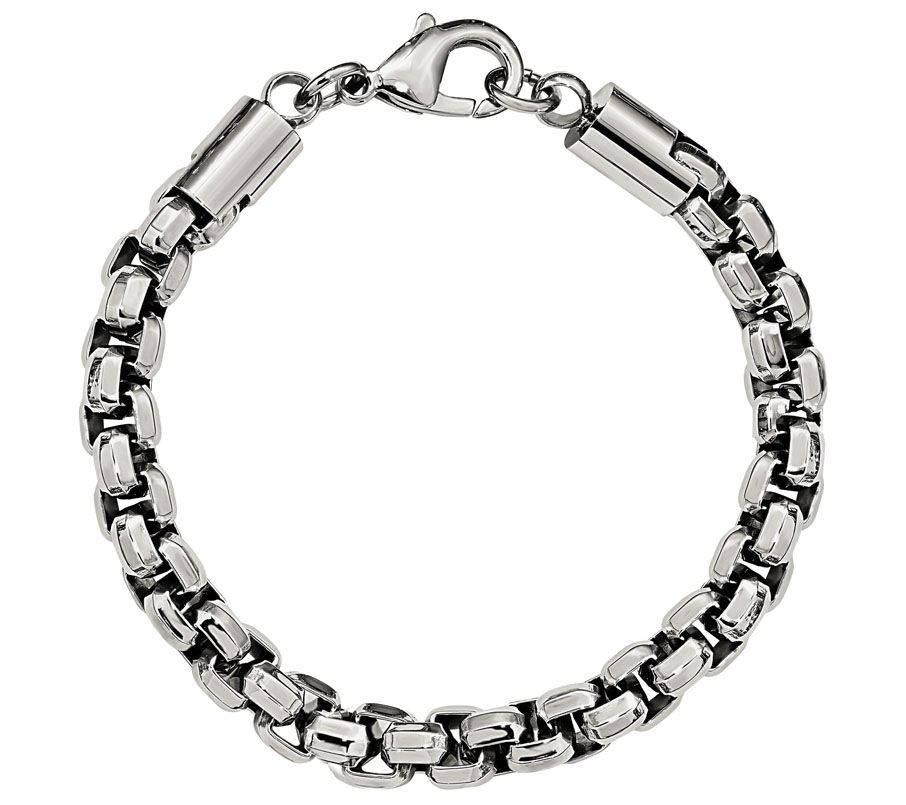 Steel by Design Men's 83/4" Rolo Bracelet