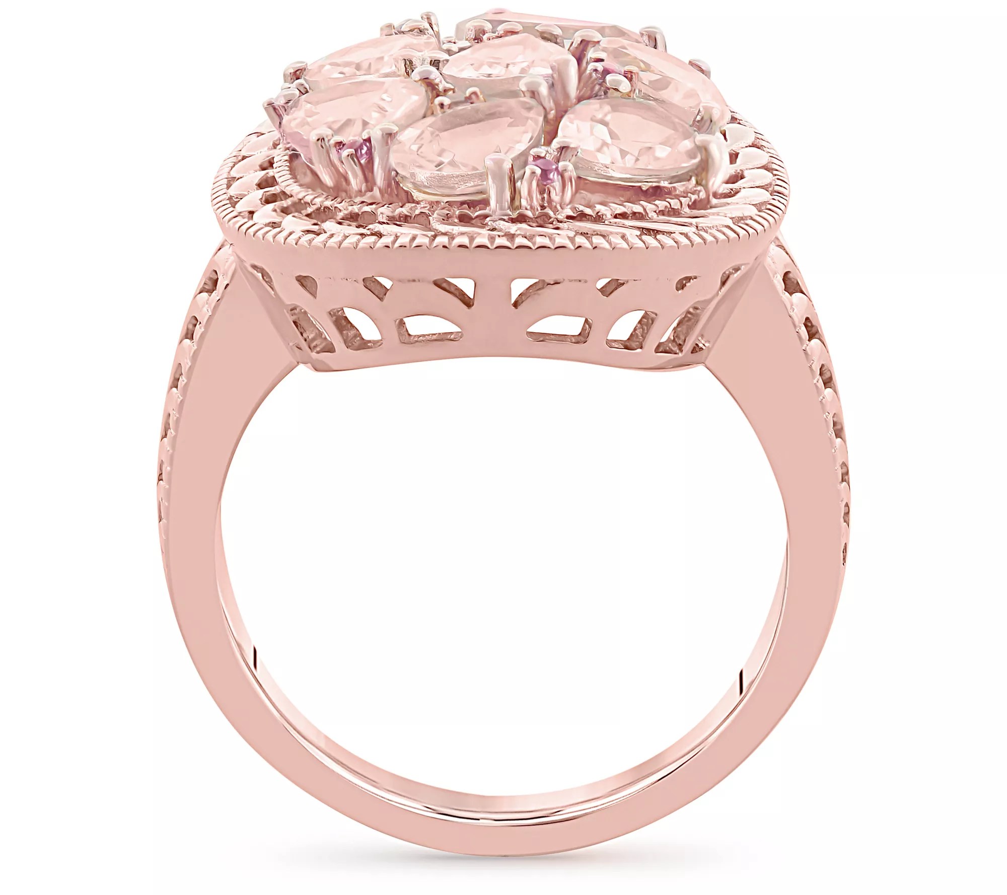 14K Rose Gold 2.50 cttw & Rhodolite Ring