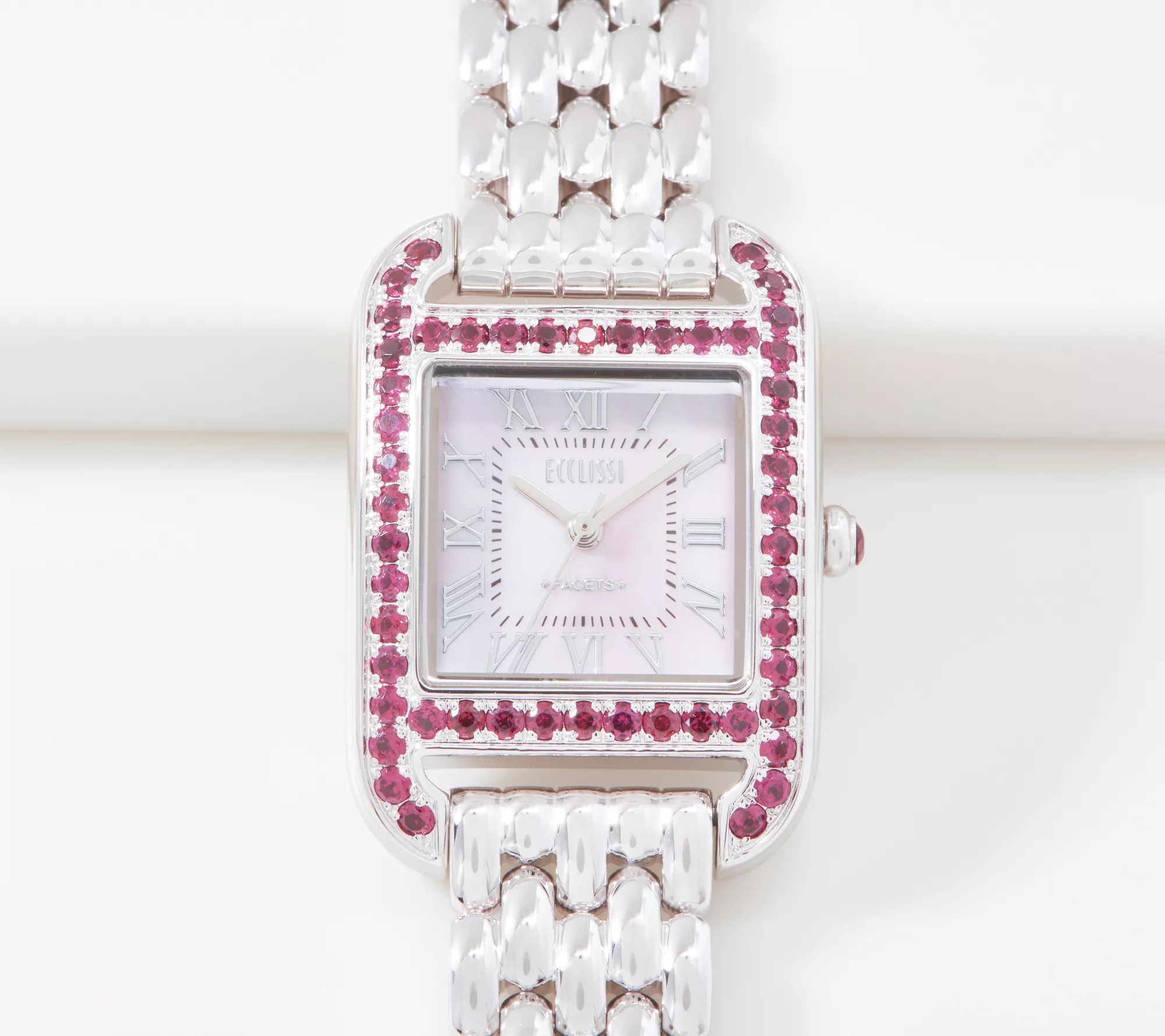 Ecclissi Gemstone Silvertone Watch Watch