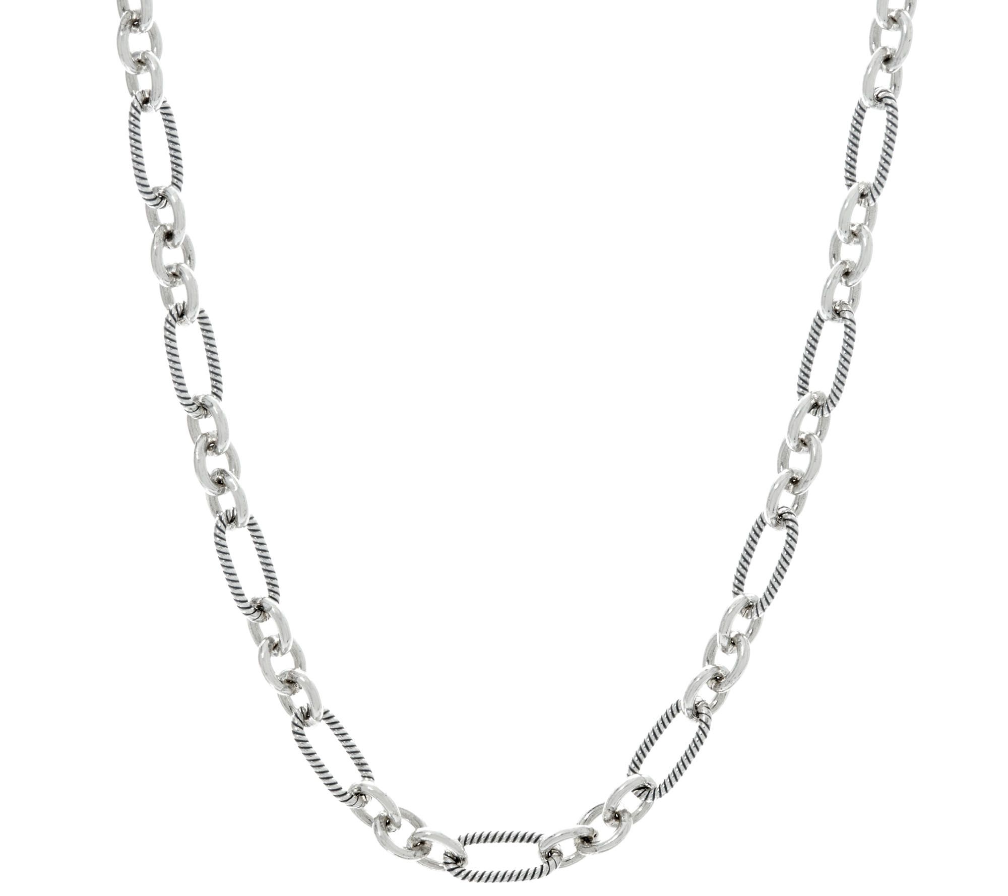 Carolyn Pollack Sterling Silver Signature 36" Link Chain 50.0g