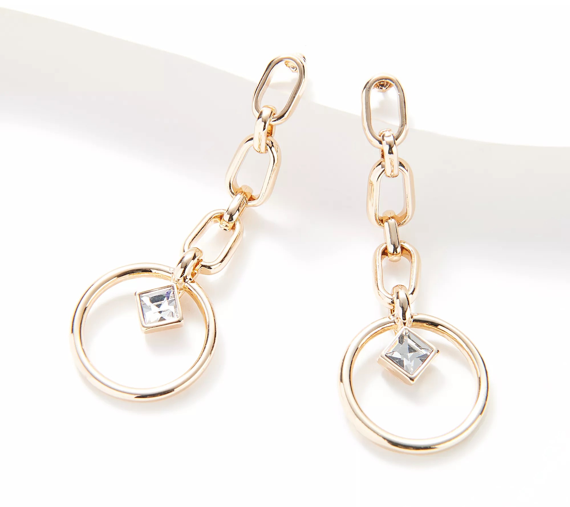 Susan Graver Crystal Dangle Earrings