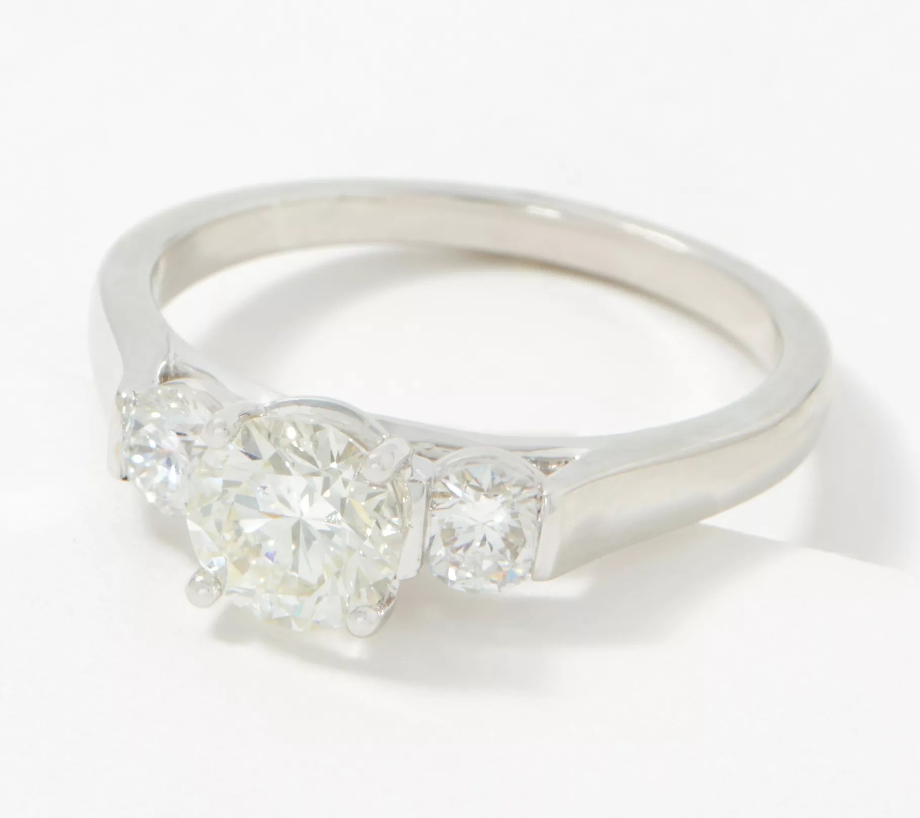 Fire Light Lab Grown Diamond 14K Gold 3Stone Ring, 1.50cttw