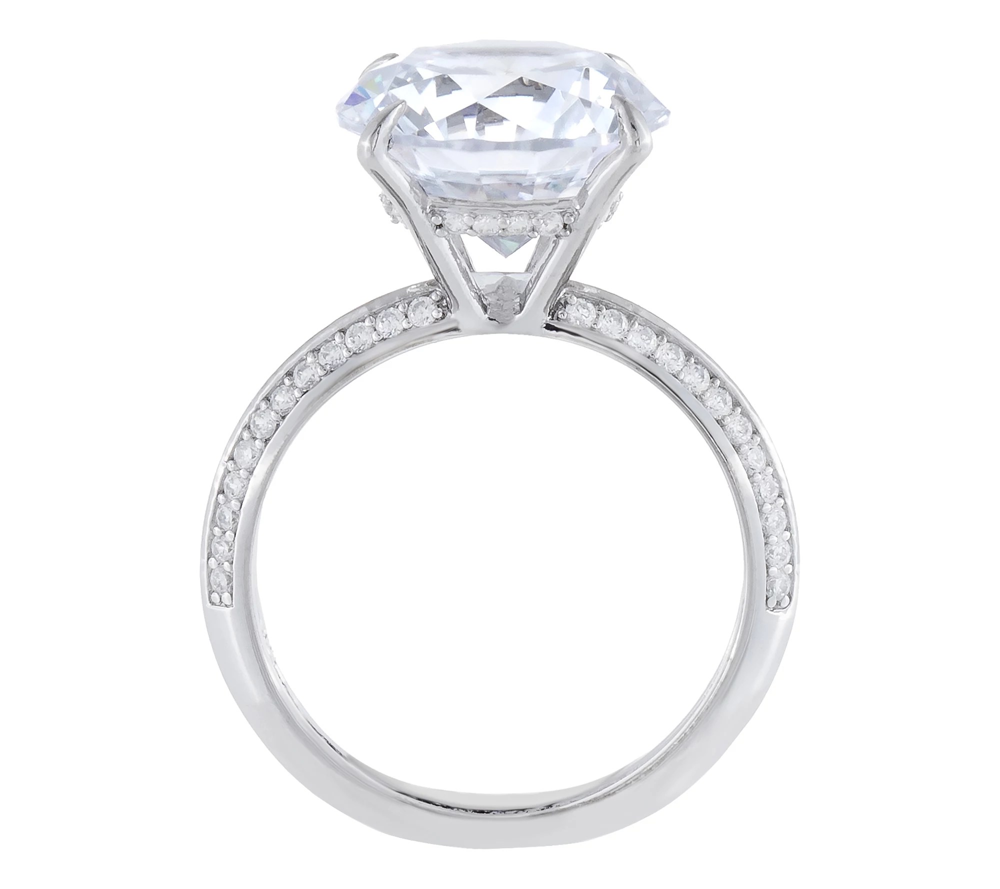 Diamonique 8.40 cttw Engagement Ring, Ster lingSilver