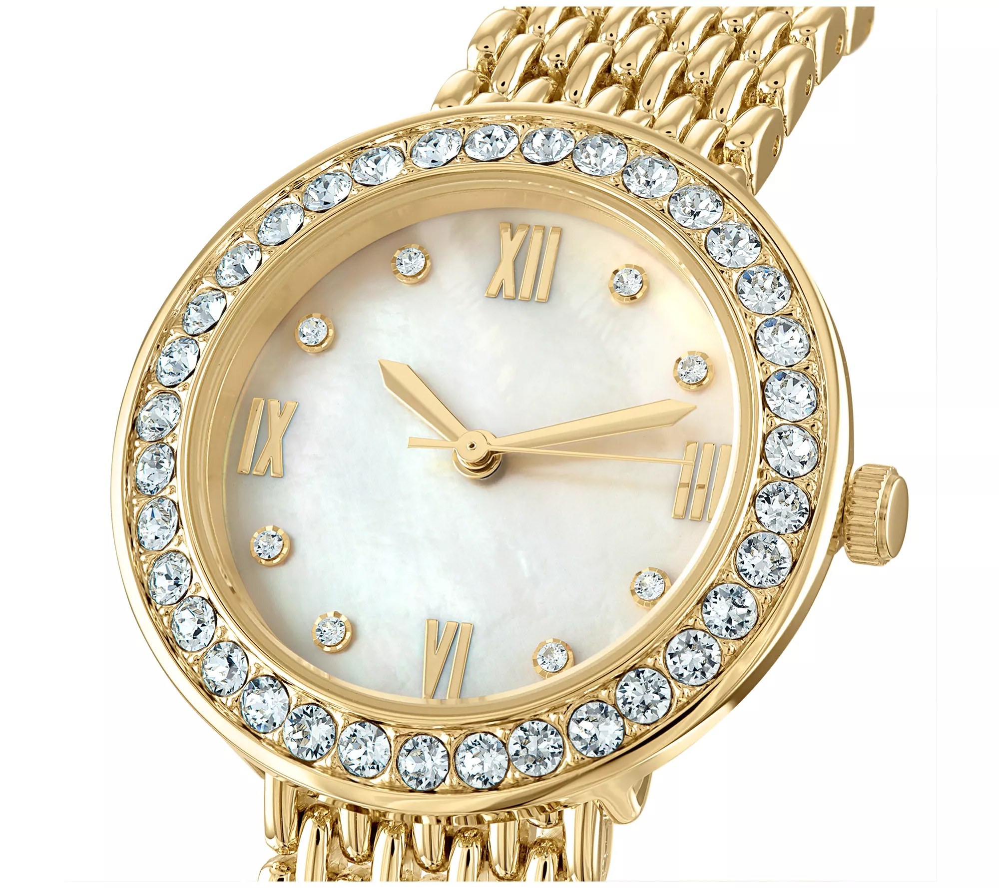 Diamonique 2.15 cttw MotherofPearl Dial Watch