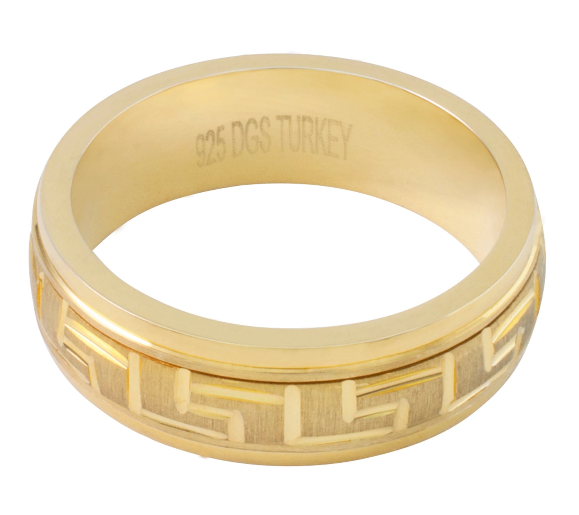 14K Gold Plated Sterling Silver Spinner Band Ring